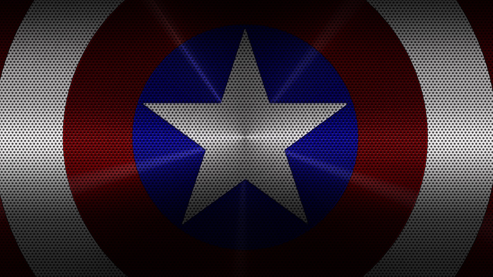 Captain America's shield, Marvel Comics, Perforated metal, Grid texture, Close-up, 1080p wallpaper