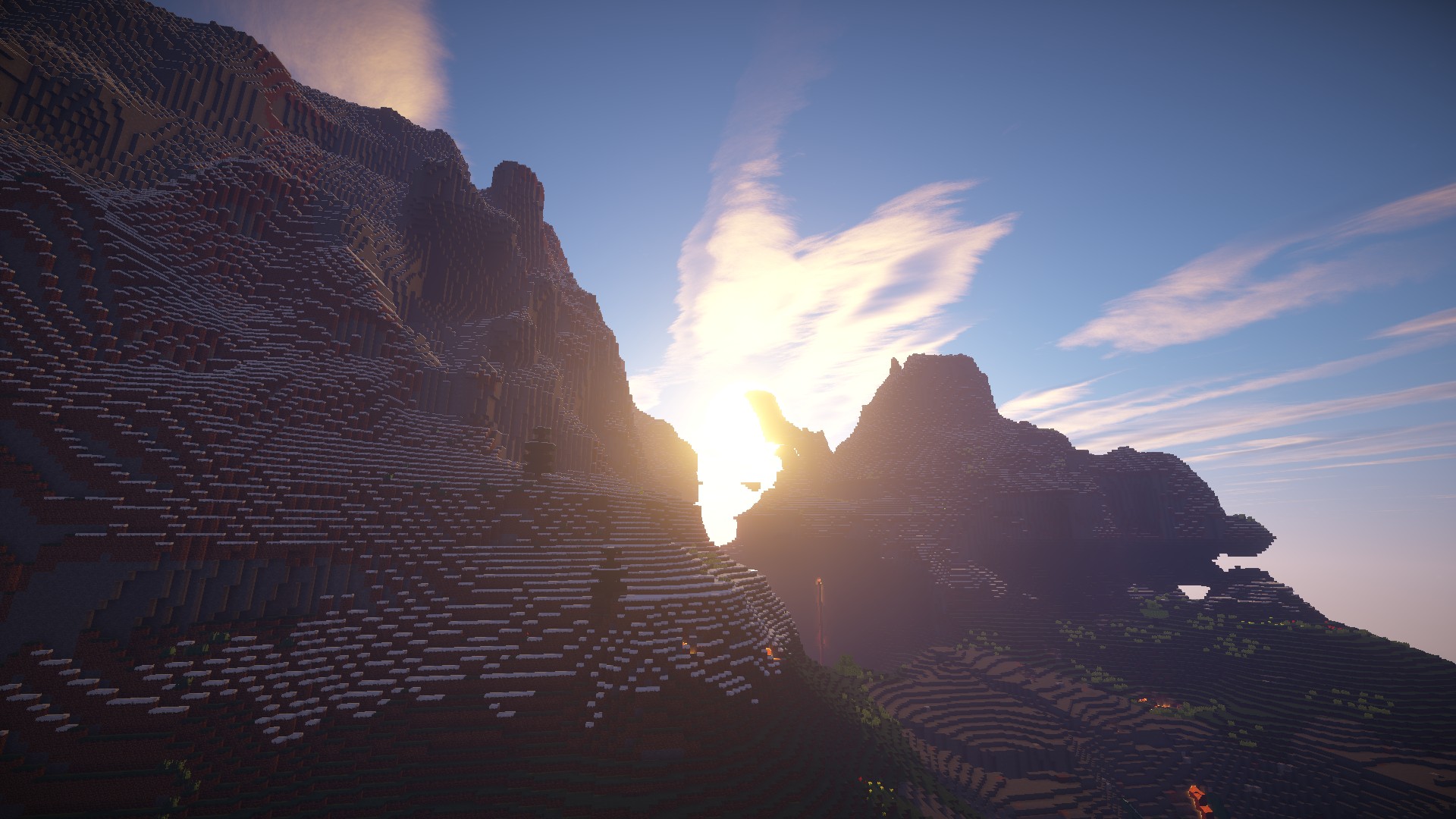 Minecraft shaders background ·① Download free full HD 