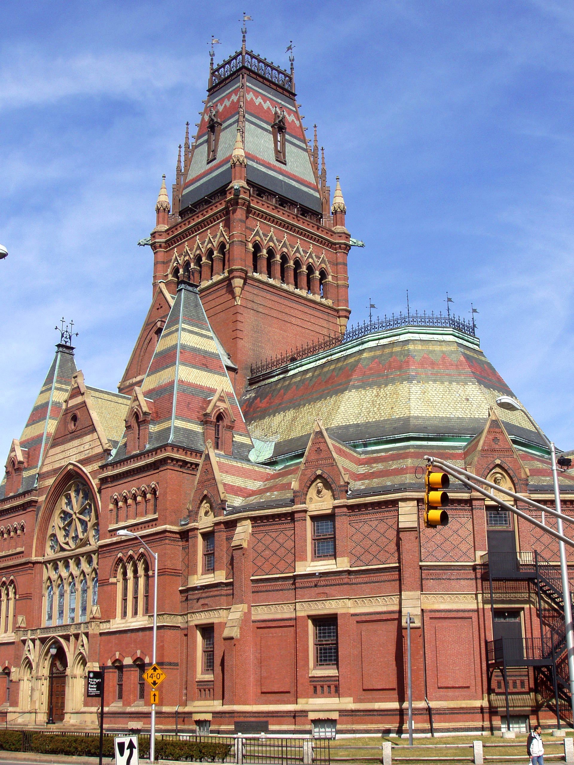 Memorial Hall, Harvard University, Victorian Gothic, Tower, wallpaper for iPad and tablet