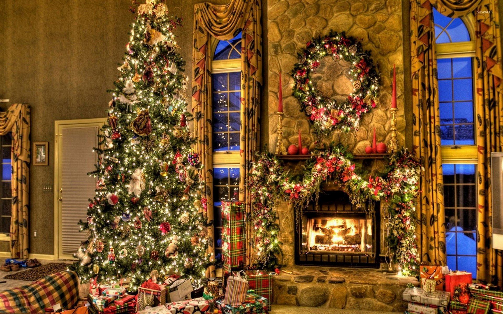 Christmas Fireplace Wallpaper ·① WallpaperTag