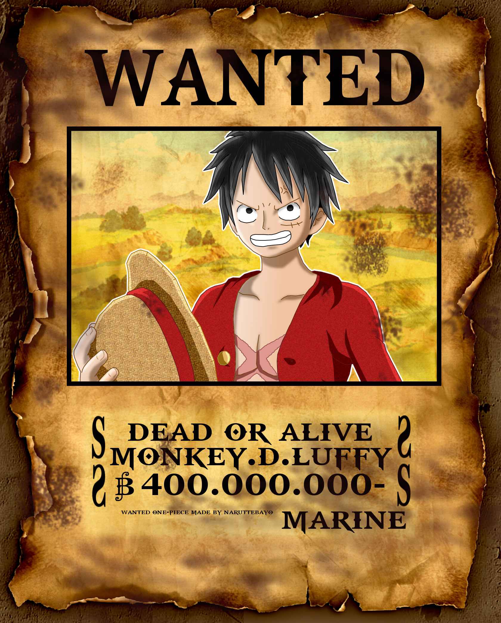 One Piece Wanted Poster Font One Piece Wanted Poster A3 | Images and ...
