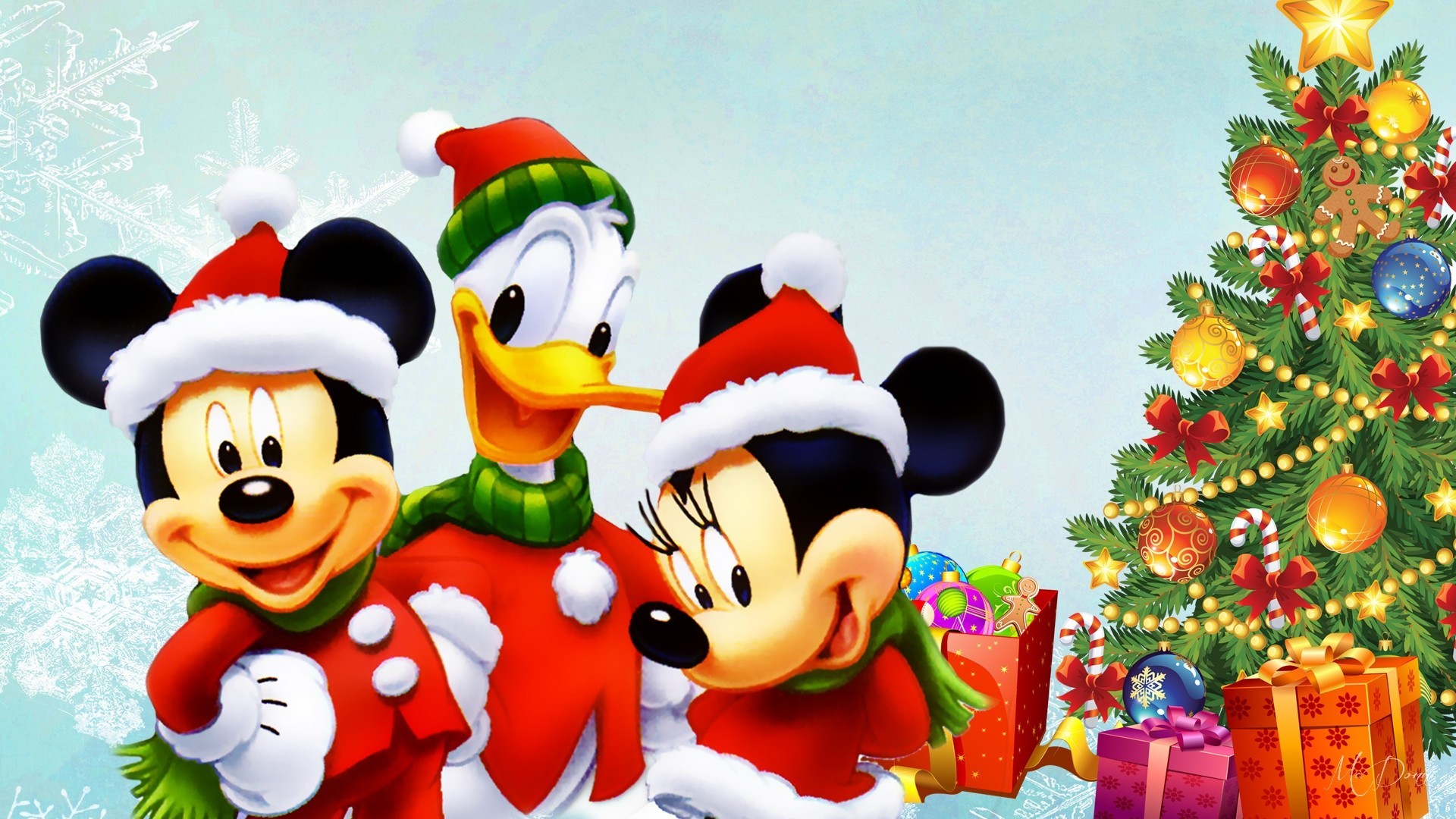 Mickey Mouse Christmas Backgrounds ·① WallpaperTag