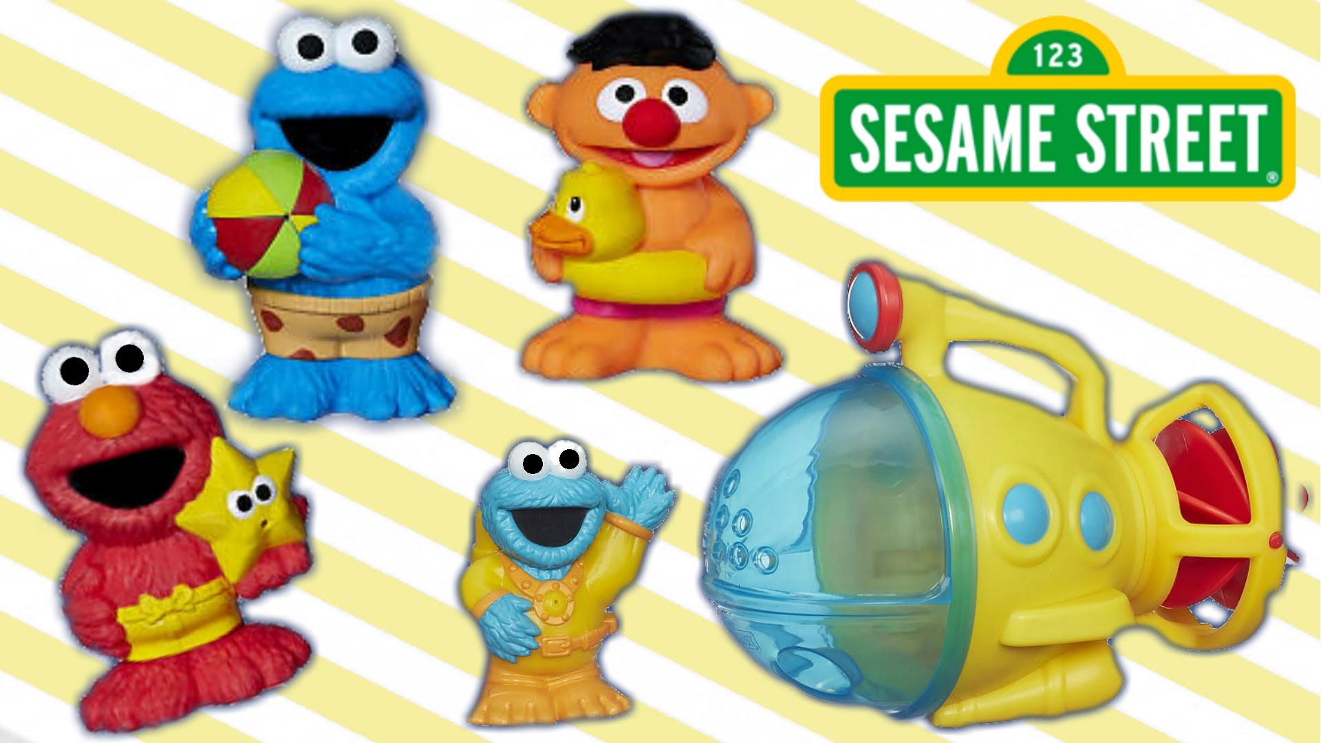 1920x1080 Bath time fun with Ernie, Elmo and Cookie Monster in his submarin...