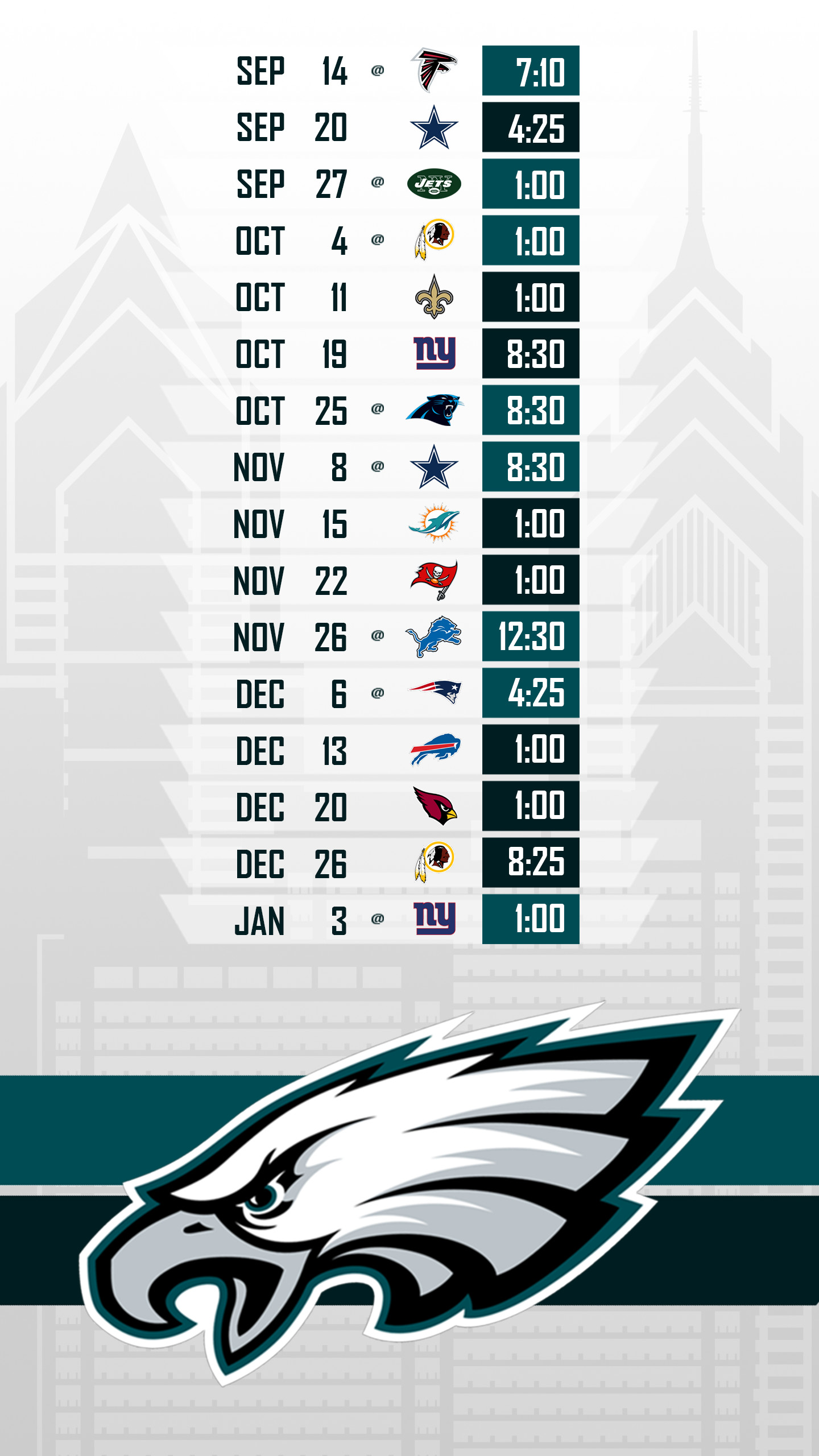 Philadelphia Eagles 2018 Schedule Wallpaper .① WallpaperTag