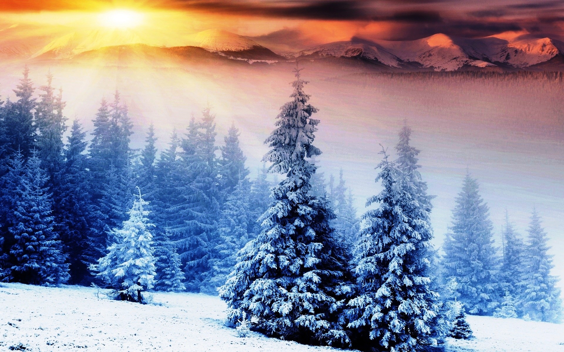 Winter desktop wallpaper ·① Download free cool High Resolution