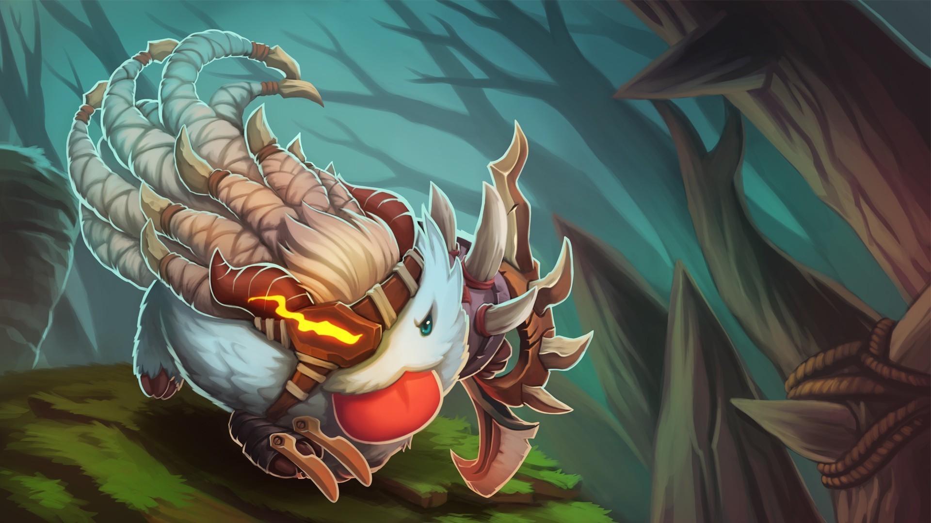 Rengar Poro, Poro, League of Legends, Jungle, 16:9 Full HD, widescreen wallpaper