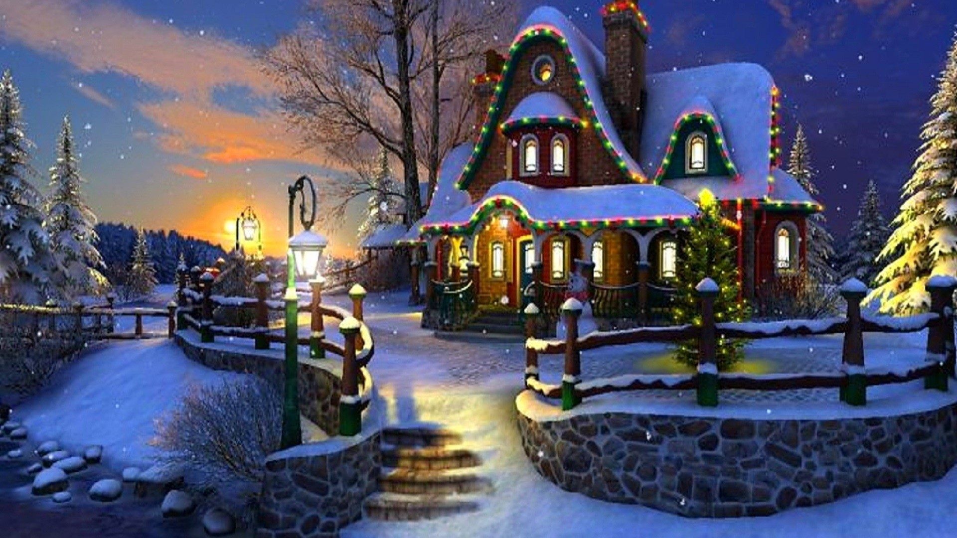 xmas snow scene images