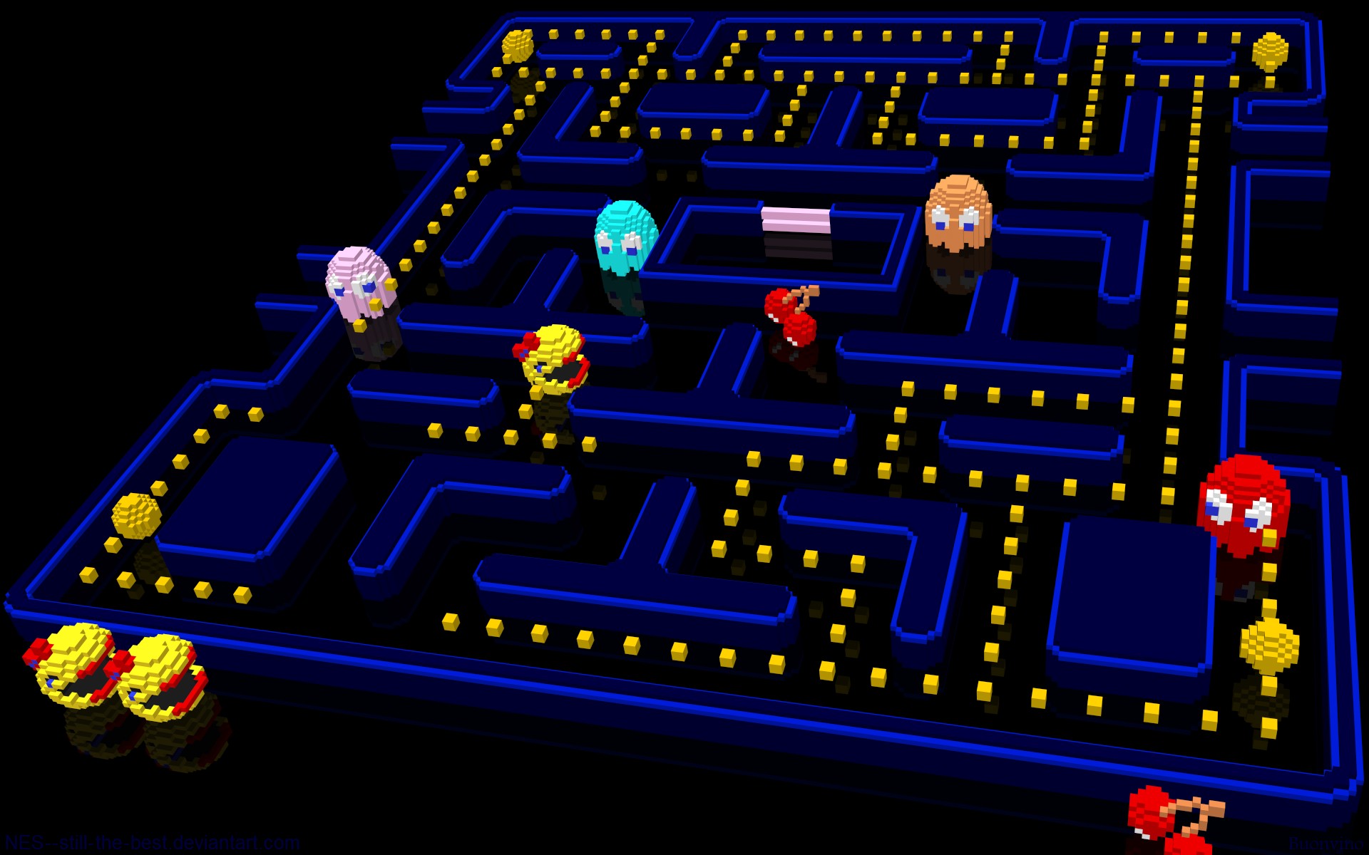 1920x1200 3D Ms Pac-Man by NES--still-the-best on DeviantArt.