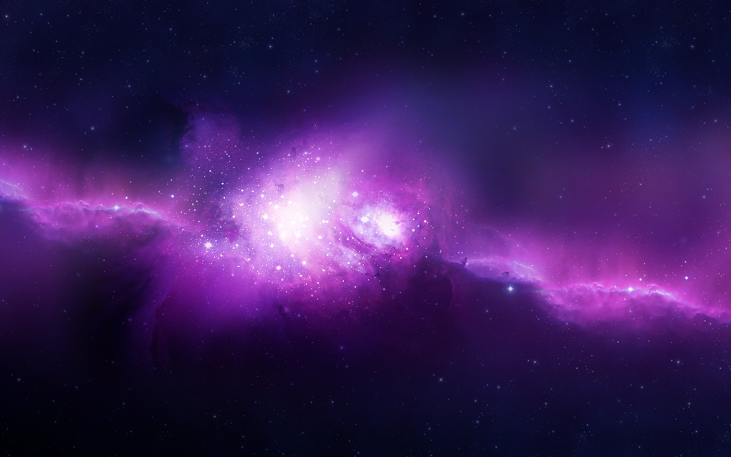Nebula, Deep space, Purple nebula, Galactic cloud, Starfield, Outer space, 2K desktop wallpaper