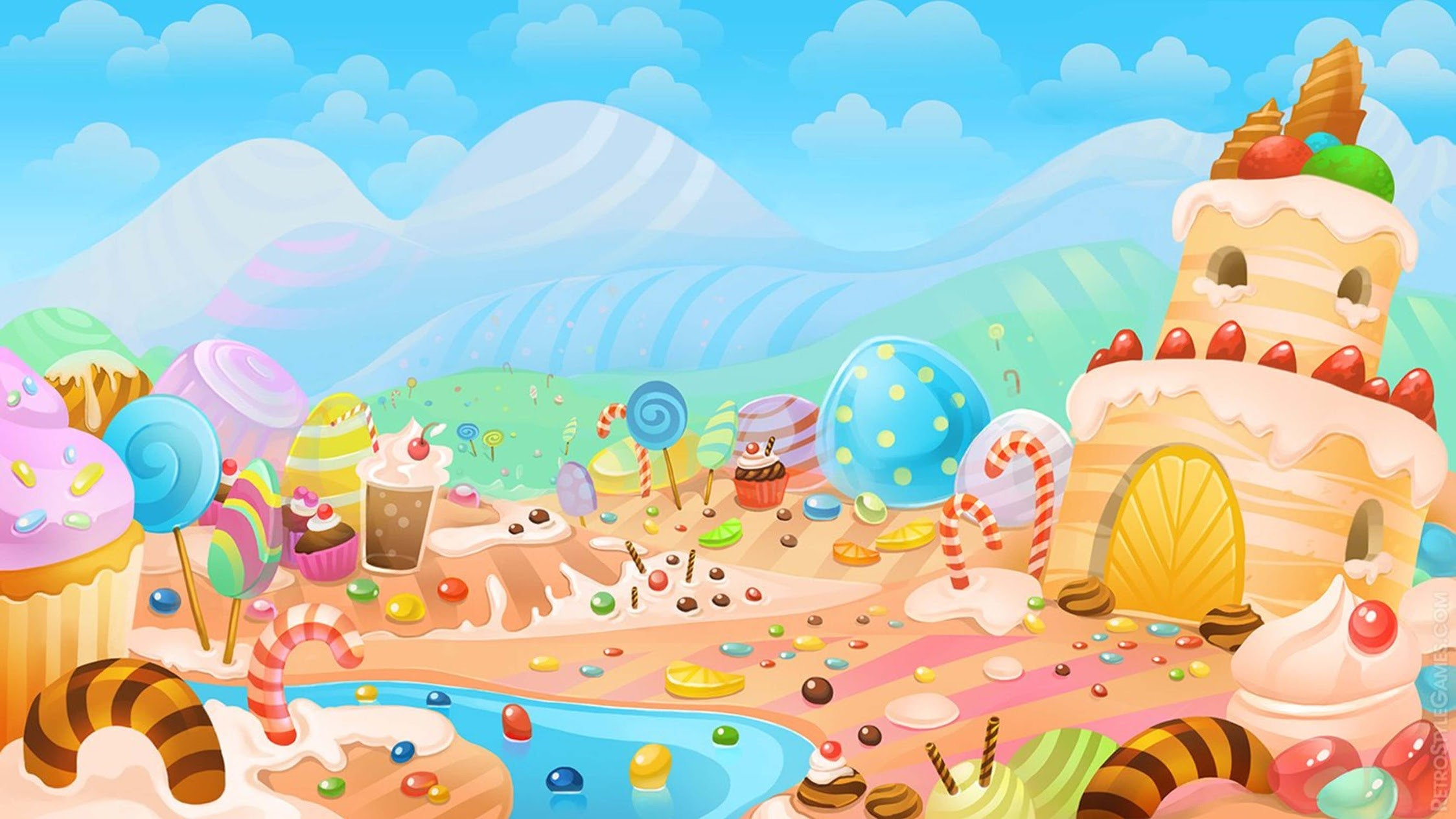 Candyland Background ·① WallpaperTag