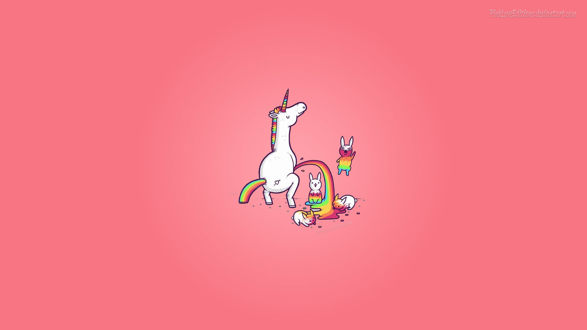 Rainbow Unicorn  Gambar  Wallpaper Unicorn  Pink Lucu 