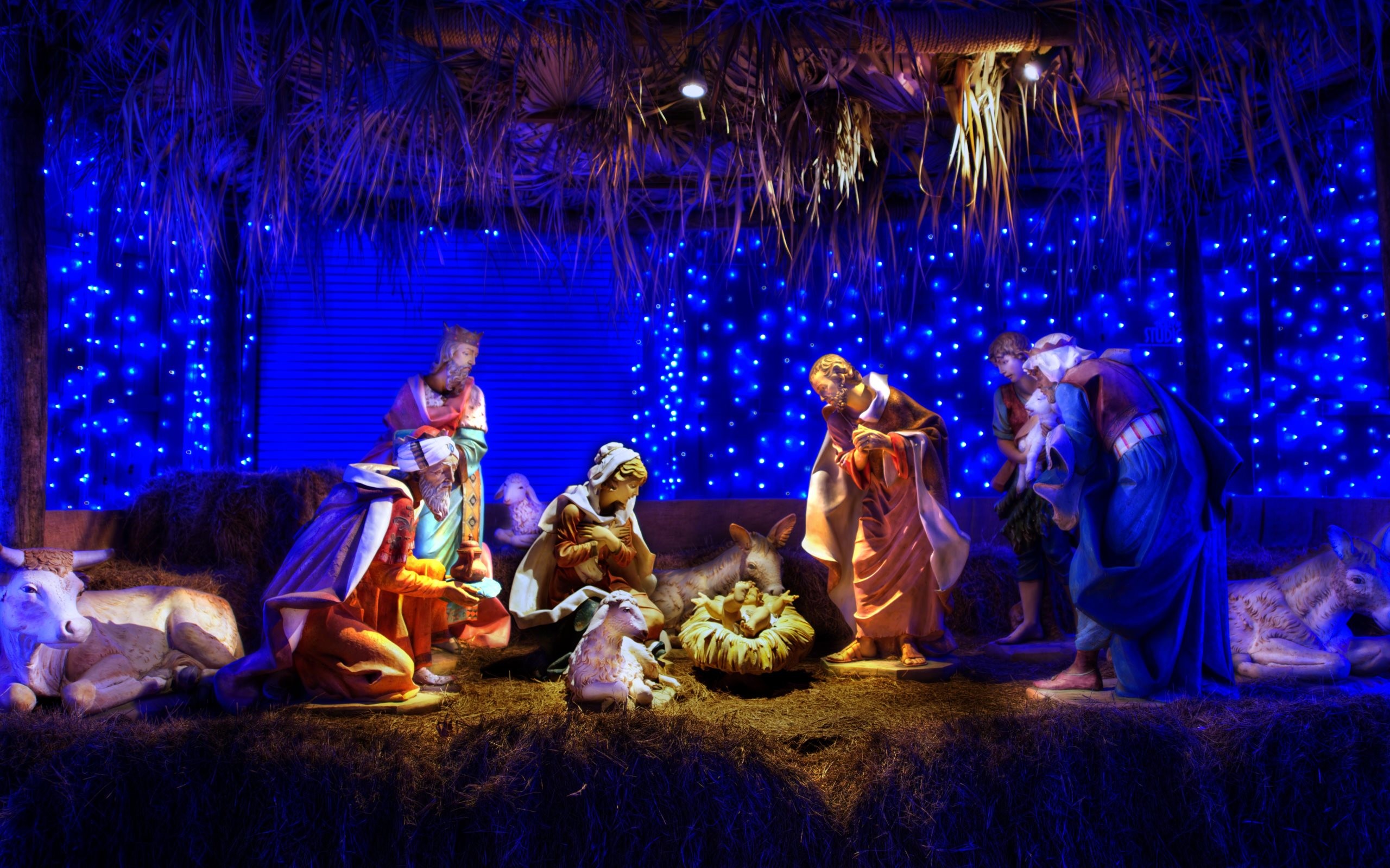 Nativity Scene Desktop Wallpaper.