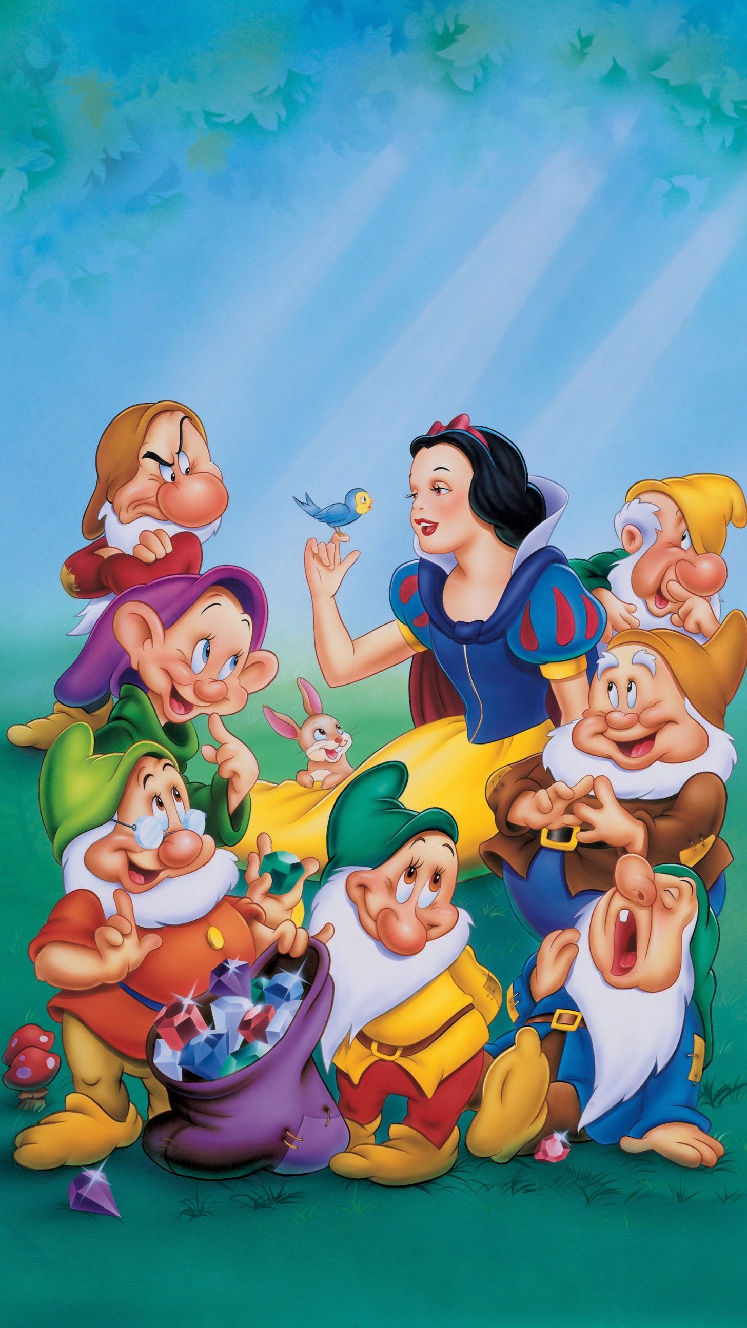 Snow White Dwarfs Happy