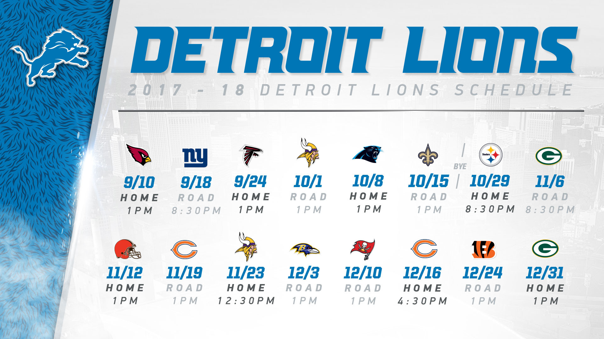 Lions 2024 Schedule Printable