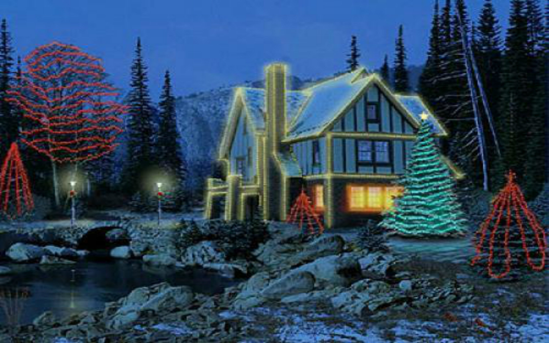 Christmas Cottage Wallpaper ·① WallpaperTag