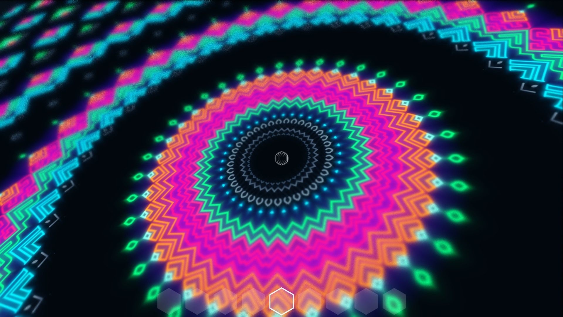 Mandala, Trippy pattern, Neon, Pink, phone wallpaper
