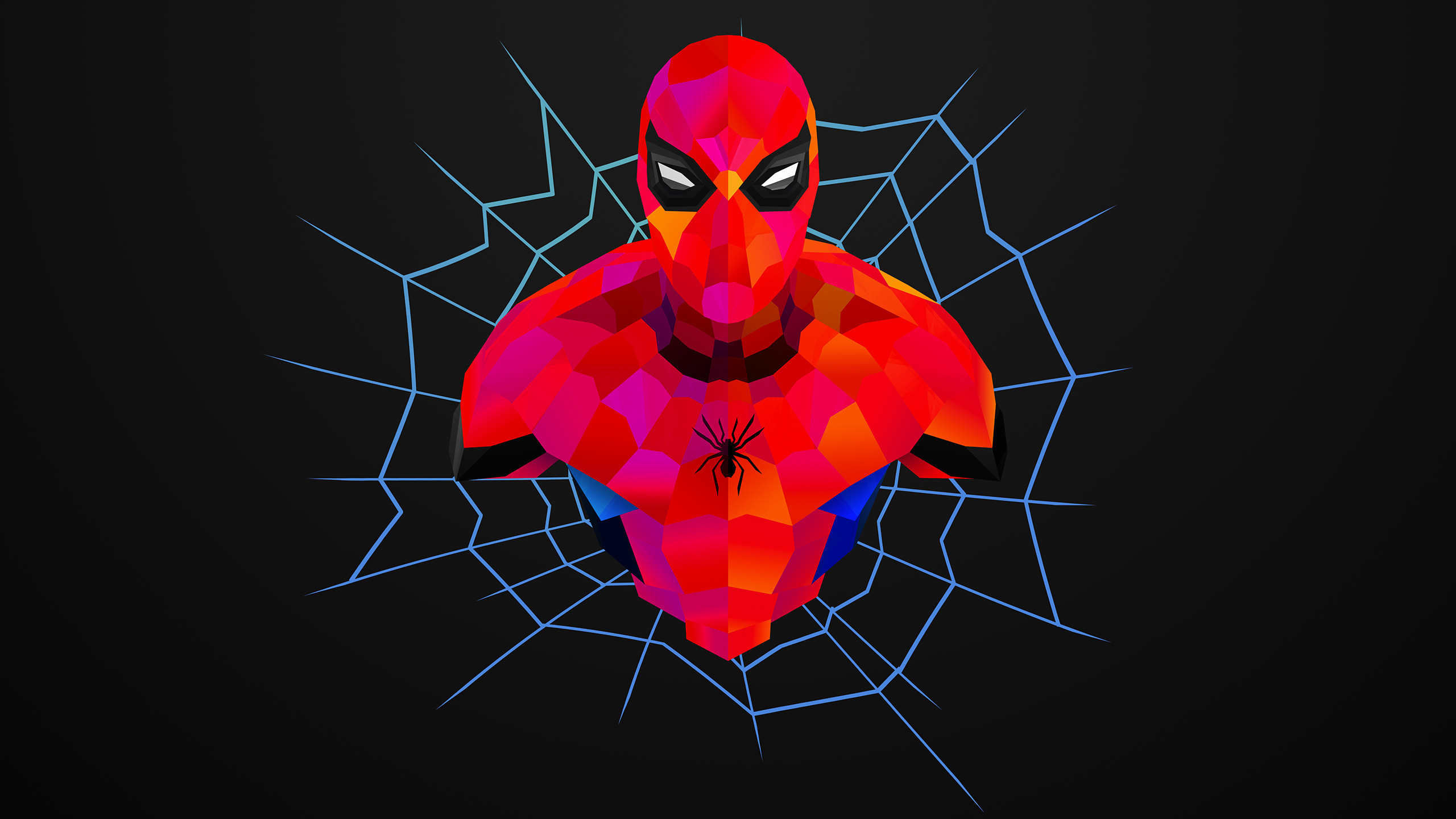  Spiderman  Neon Red Wallpaper    WallpaperTag