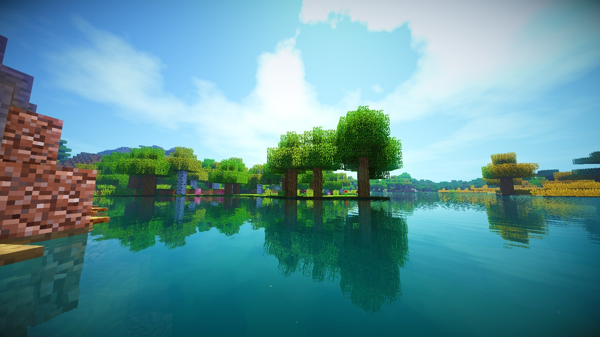  Minecraft  shaders background    Download free full HD 