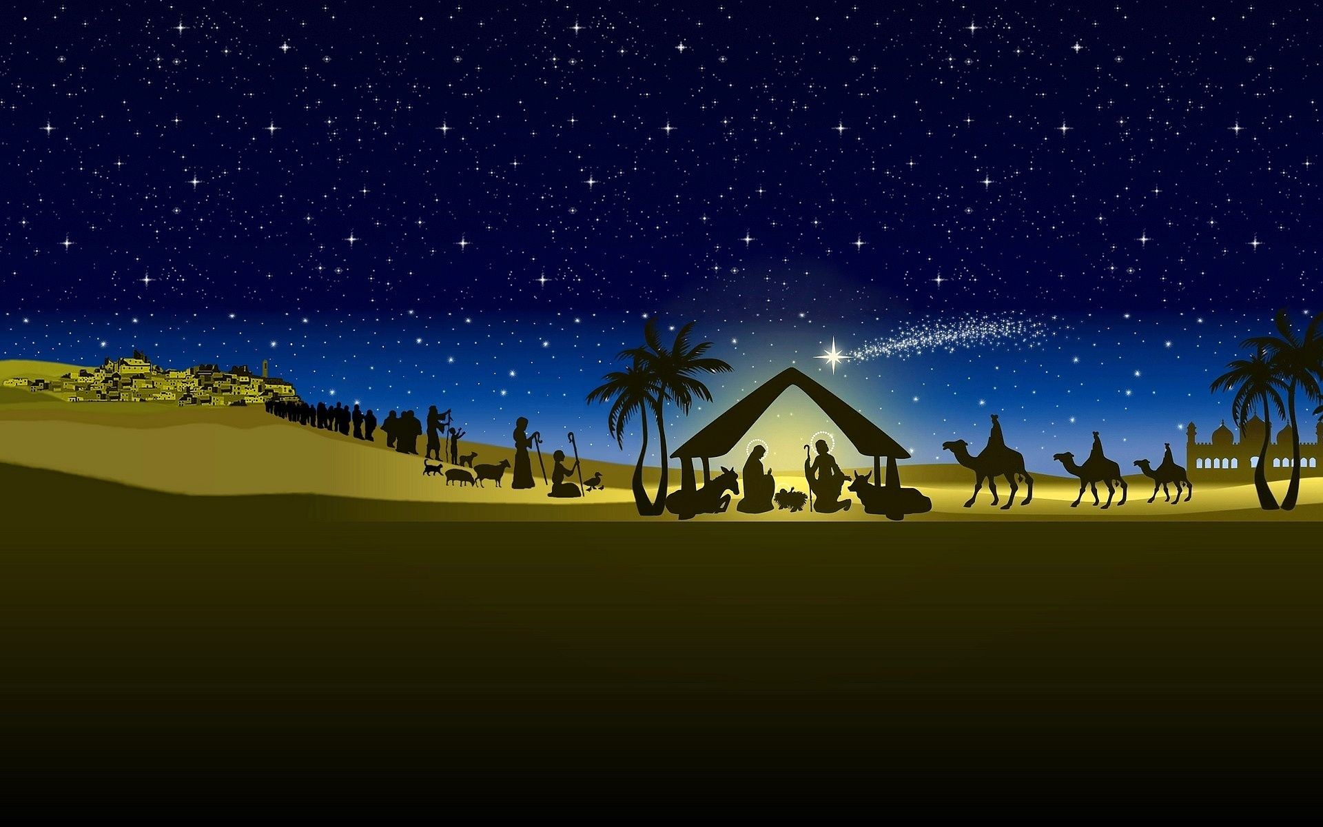 Christmas Nativity Scene Wallpaper Download Free Hd