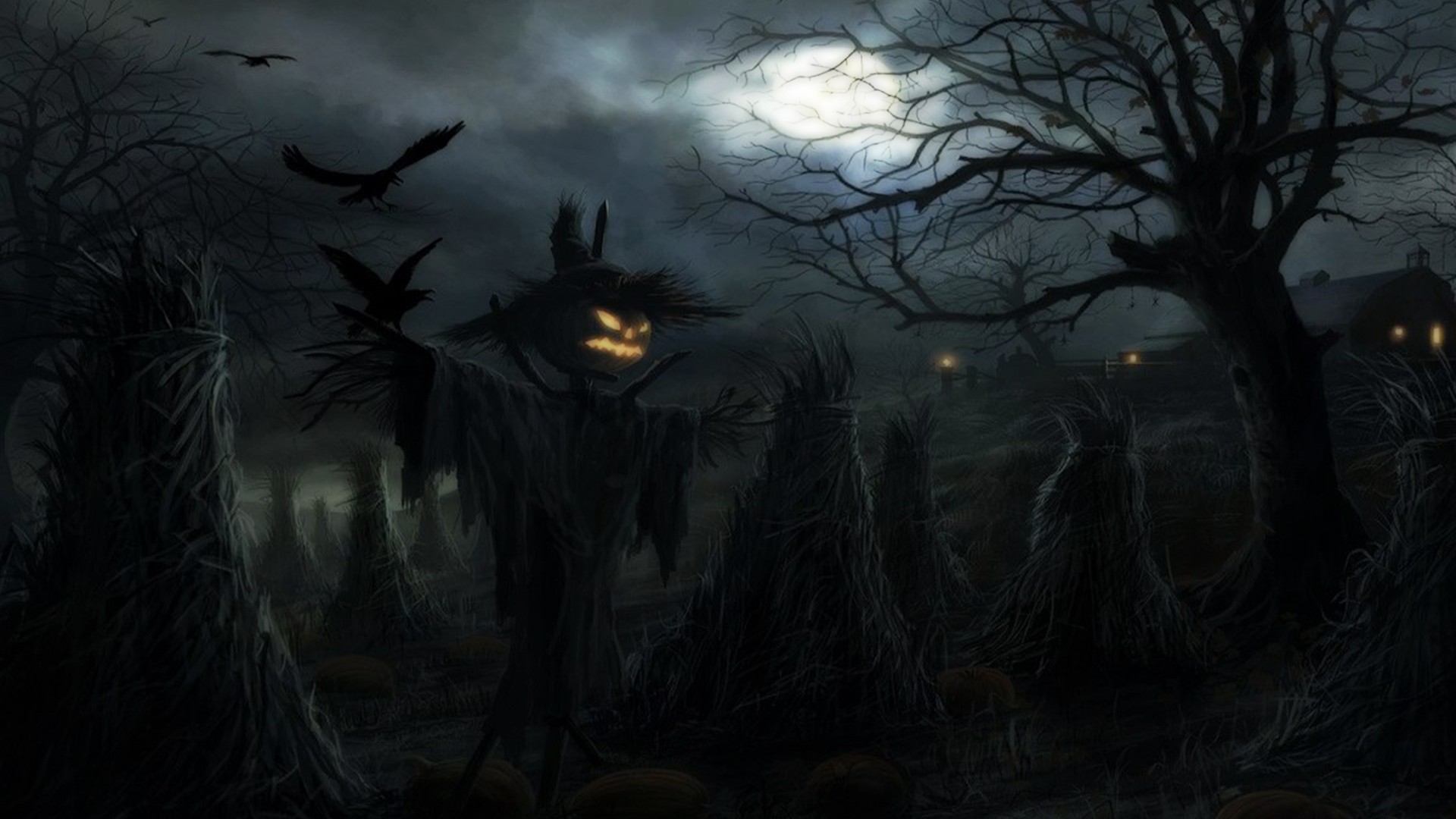 spooky halloween scenery