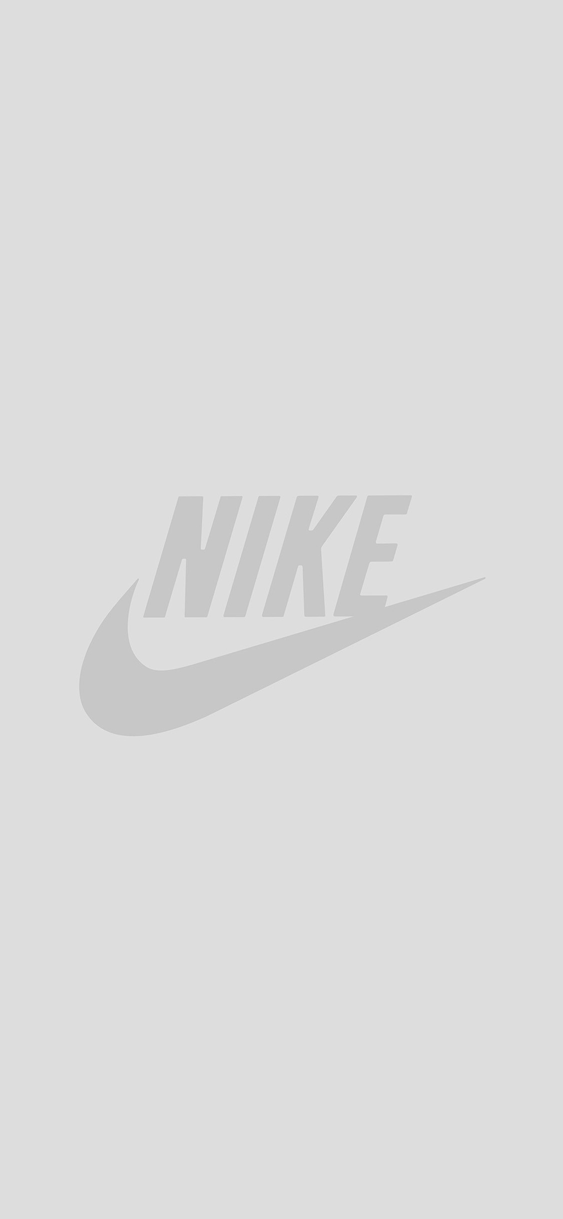 Nike logo, Light grey, Minimal, 1125x2436, iPhone lock screen