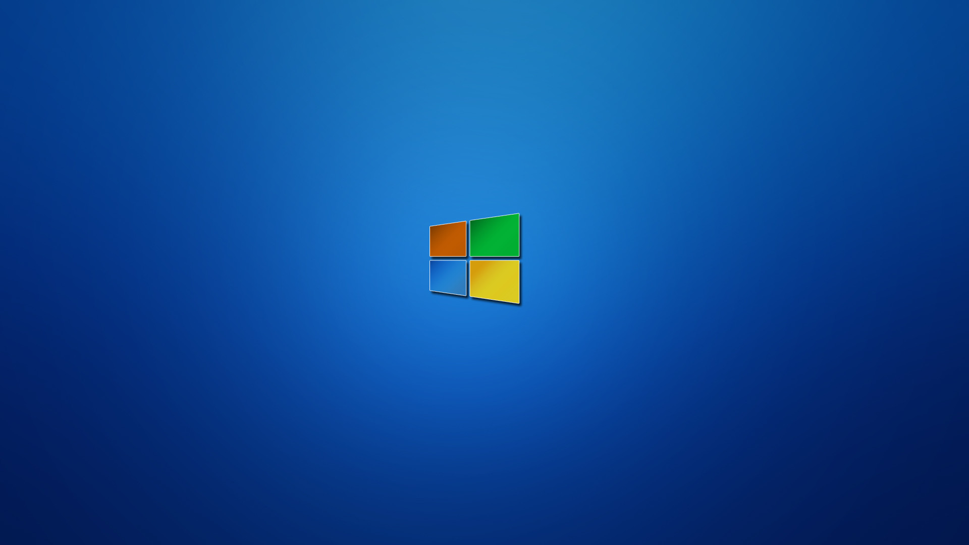 Windows logo, Microsoft Windows, Vignette, Blue background, Minimalism, desktop wallpaper