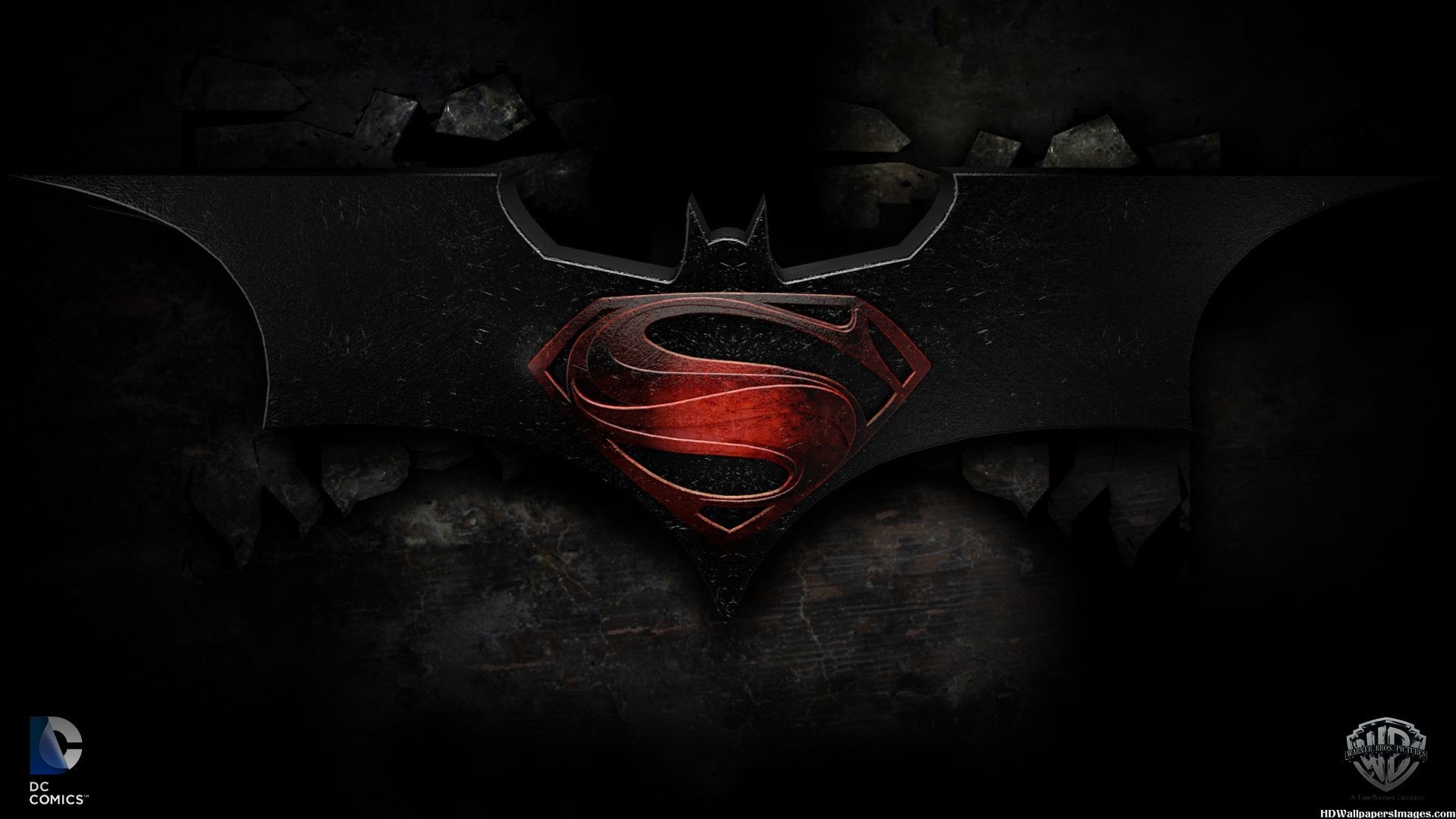 Superman And Batman Logo Wallpaper