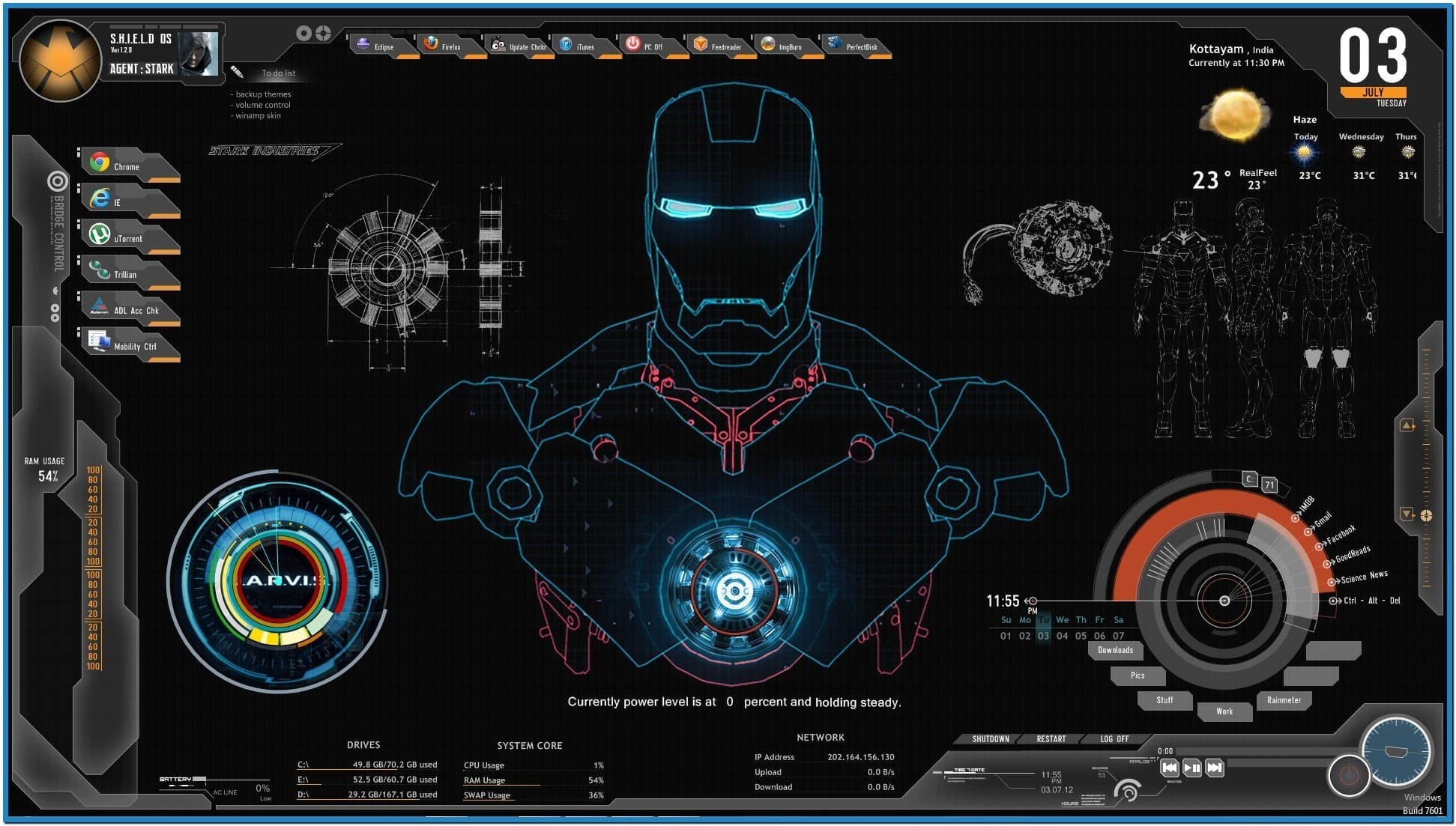 iron man jarvis desktop background