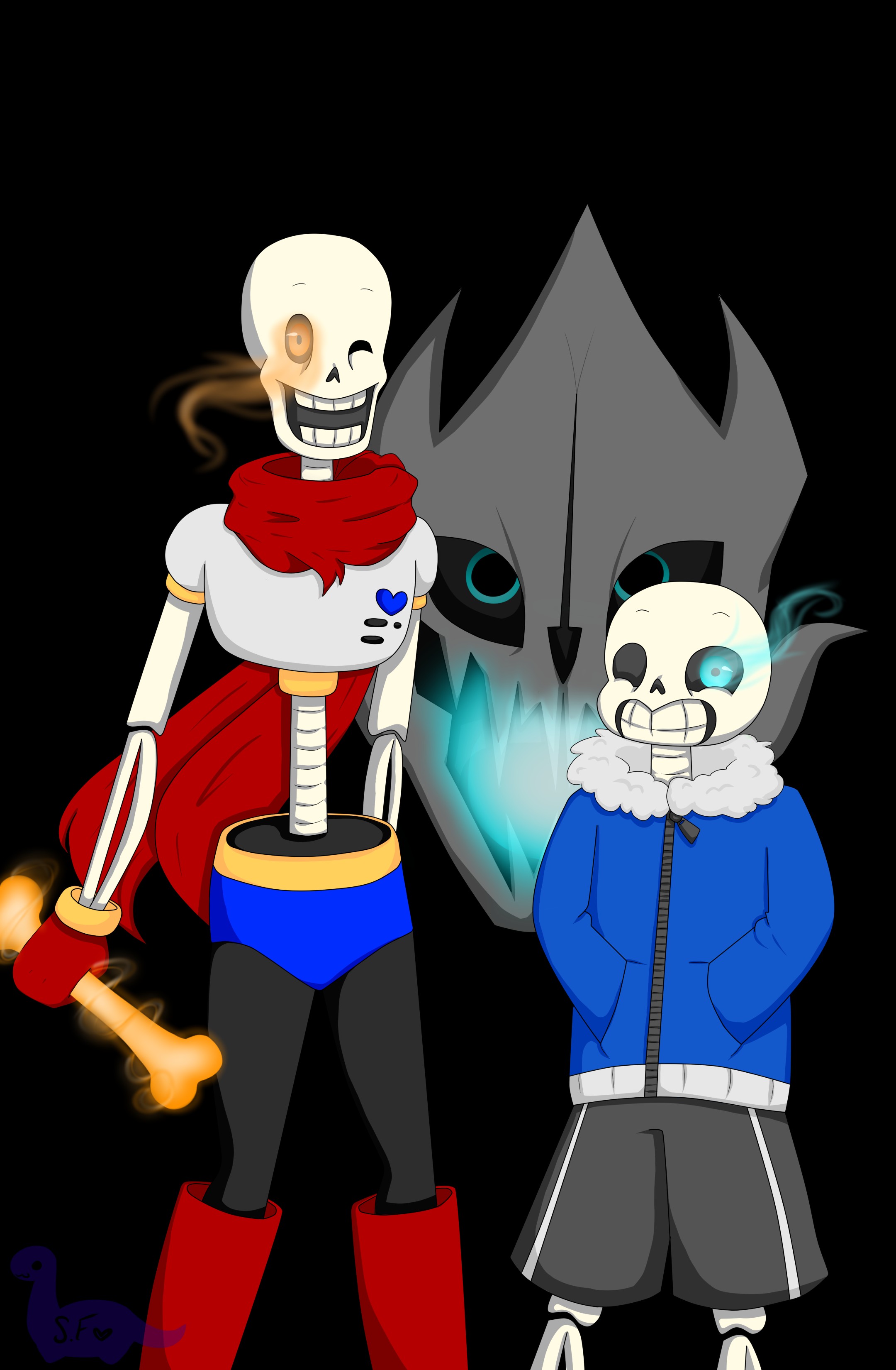 undertale sans and underswap papyrus