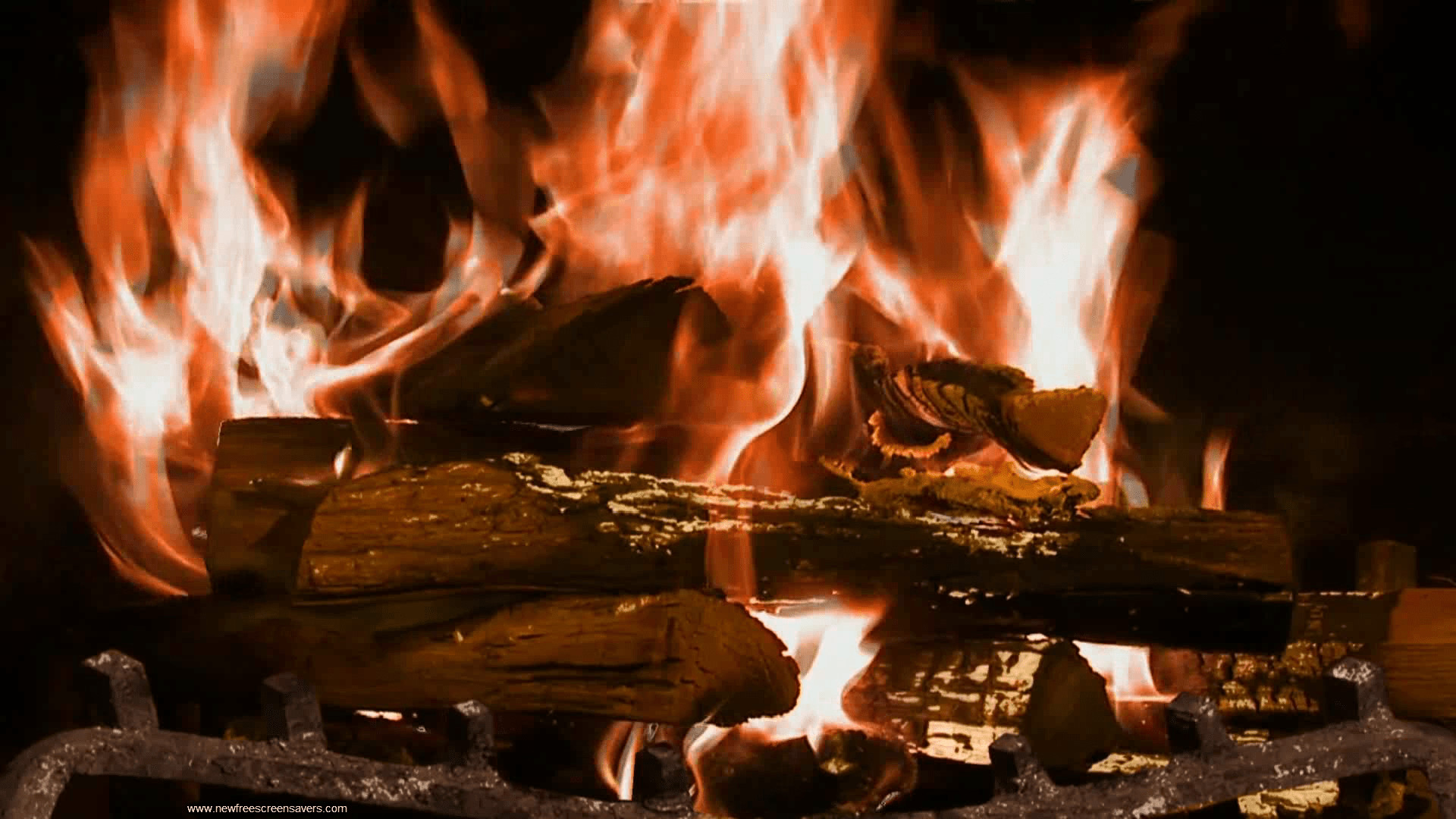 free real fireplace screensaver download