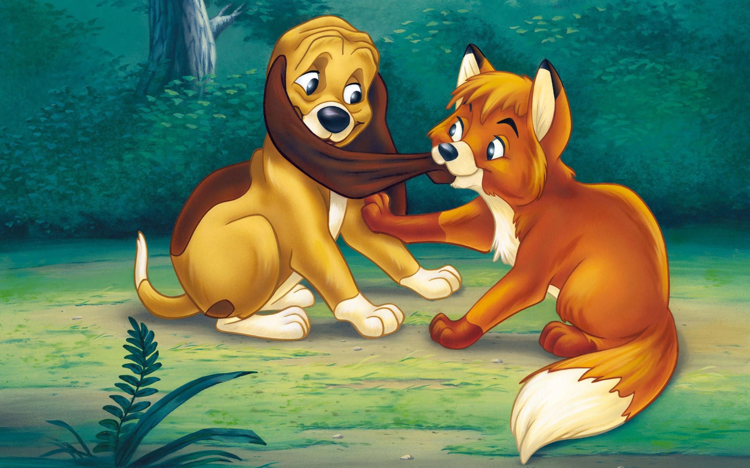 The fox and two babies. Лис и пес Дисней. Лис и пёс (the Fox and the Hound), США, 1981.