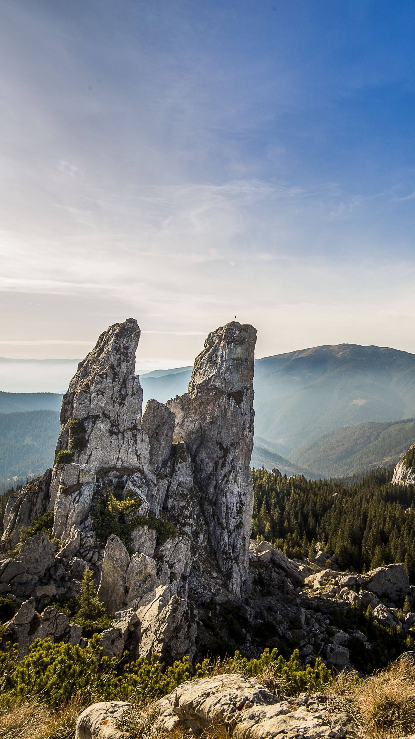 Rock formation, Stone arch, Mountain ridge, Rocky peak, Landscape, home screen wallpaper