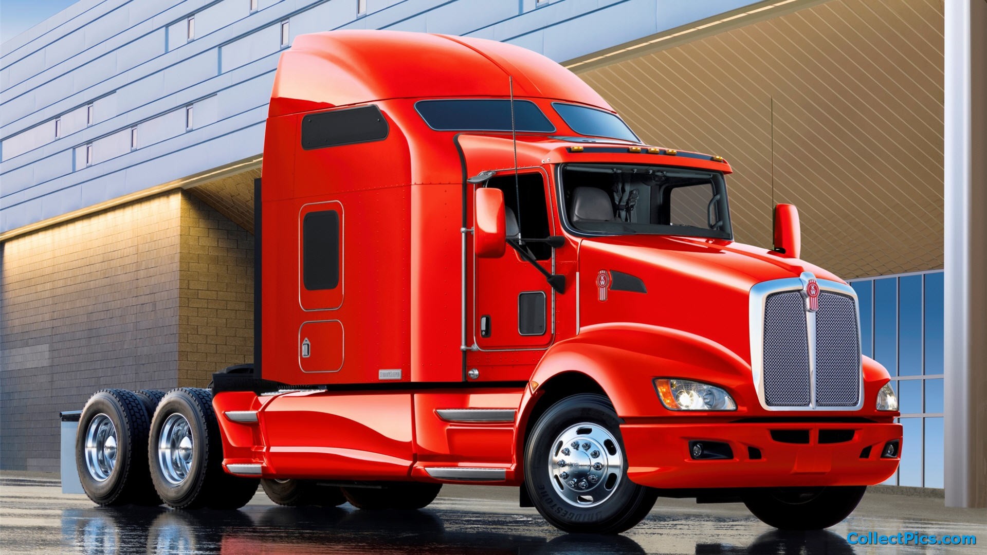 Kenworth T660, Red, Studio, Full HD 1080p, desktop wallpaper