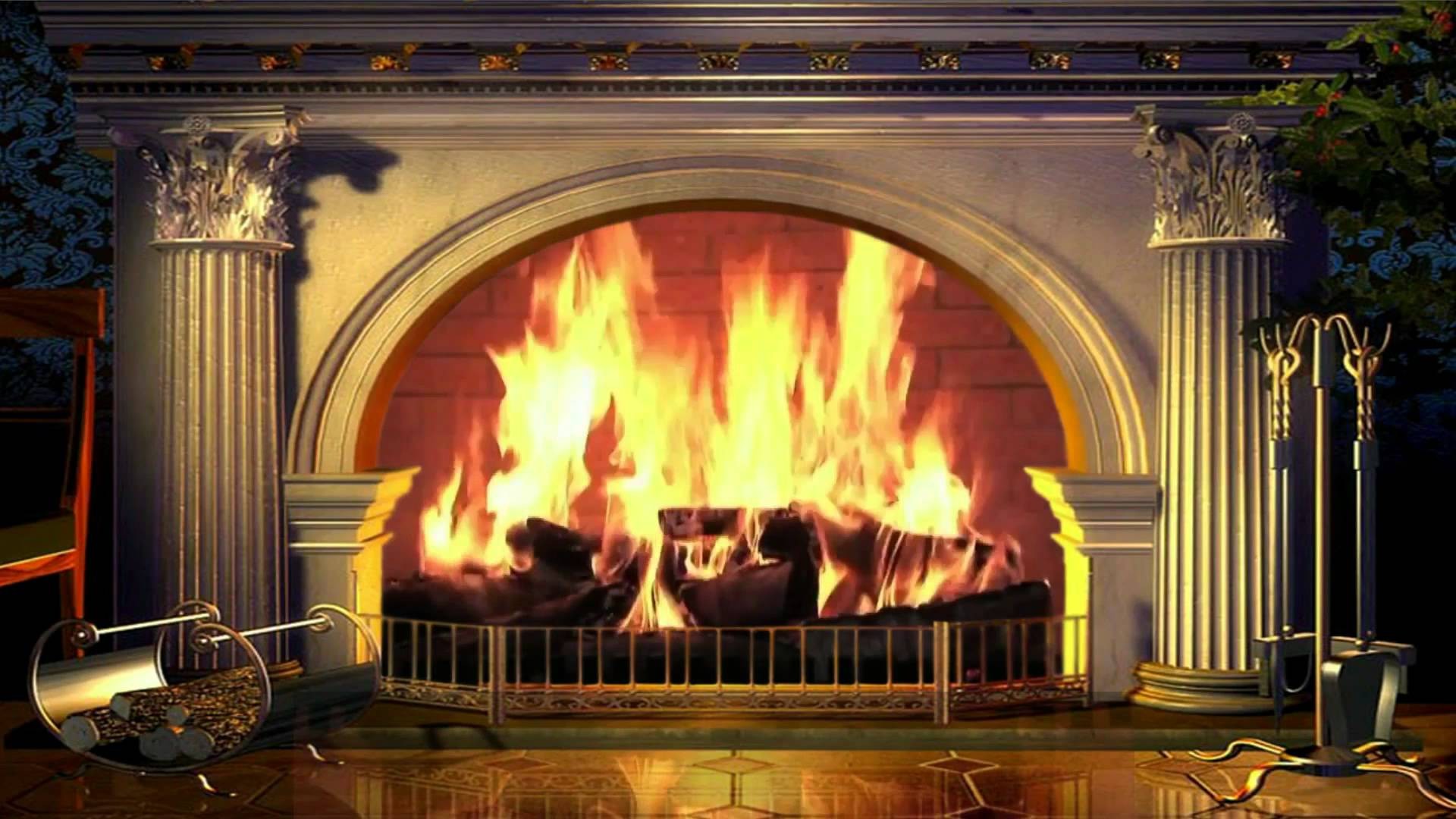 free fireplace screensaver