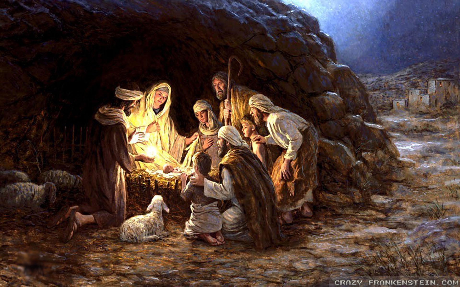 Christmas Nativity Scene wallpaper ·① Download free HD