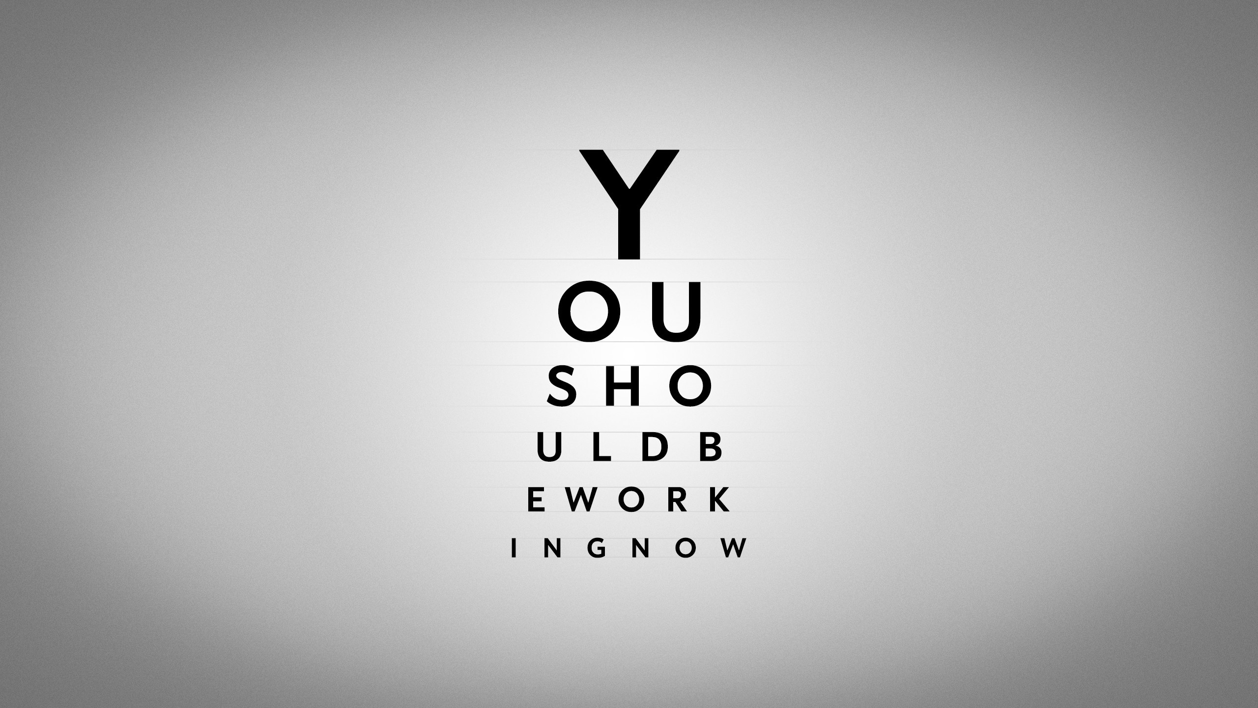 Eye chart, Snellen chart, Typography, Motivational quote, Minimalism, laptop background