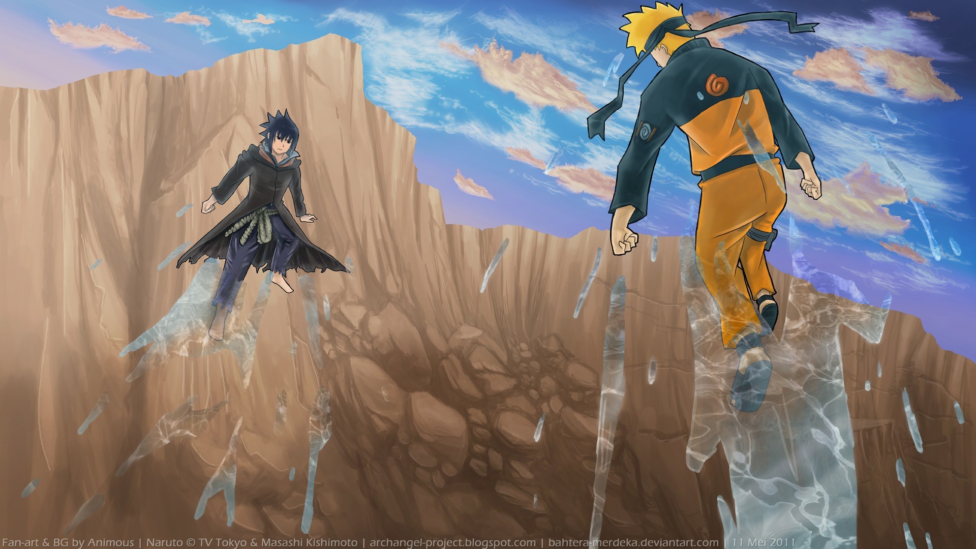 Naruto and Sasuke Wallpaper.