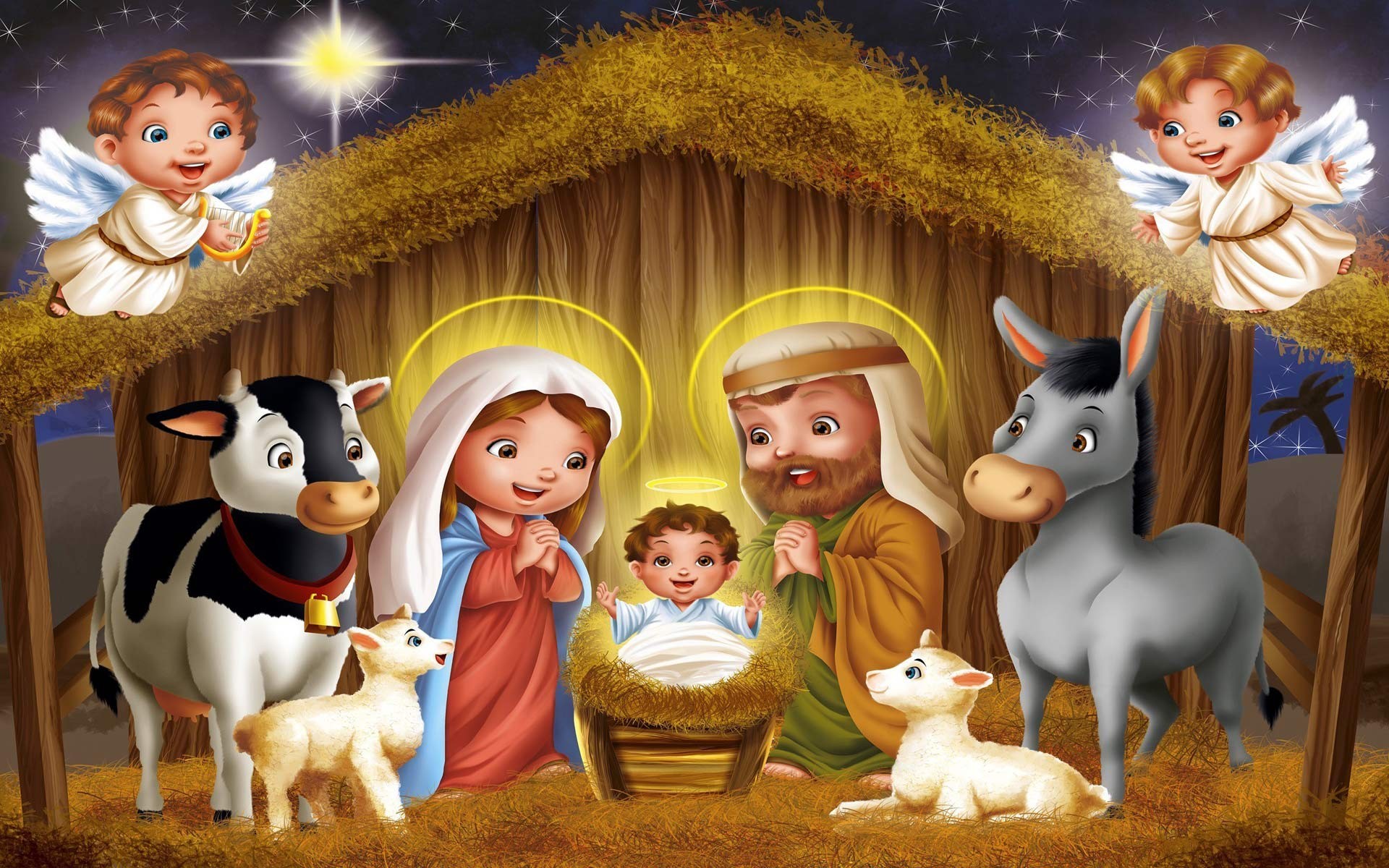 Christmas Nativity Scene Wallpaper Download Free Hd