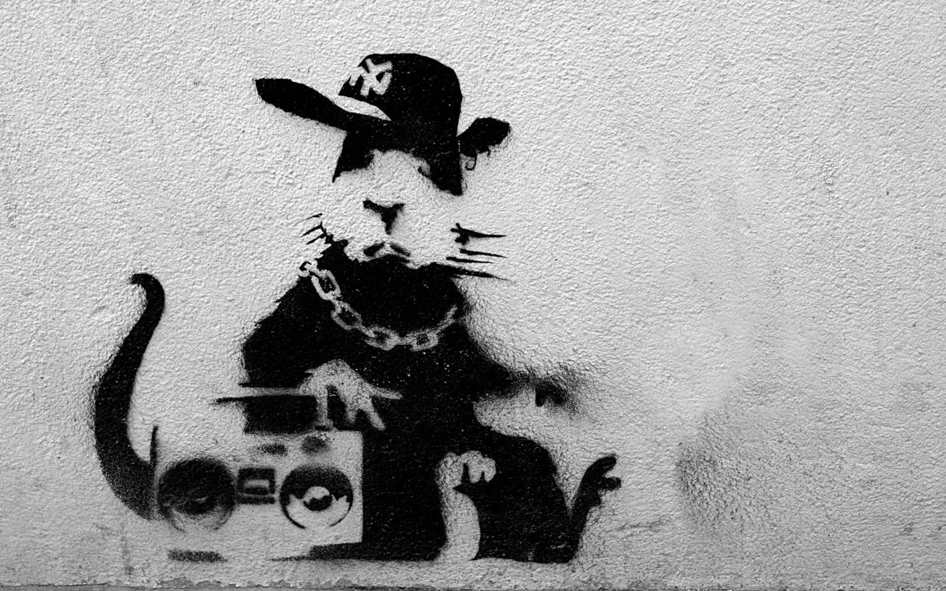 ロイヤリティフリー Banksy 壁紙 ざたなもめ