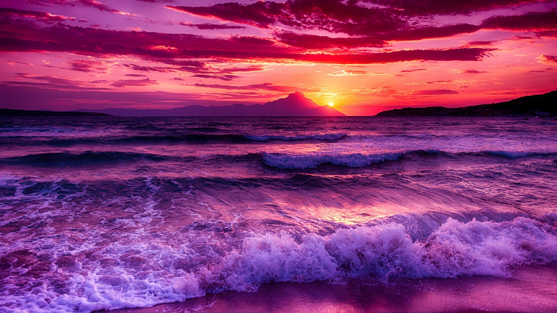 Purple Sunset Laptop Wallpaper