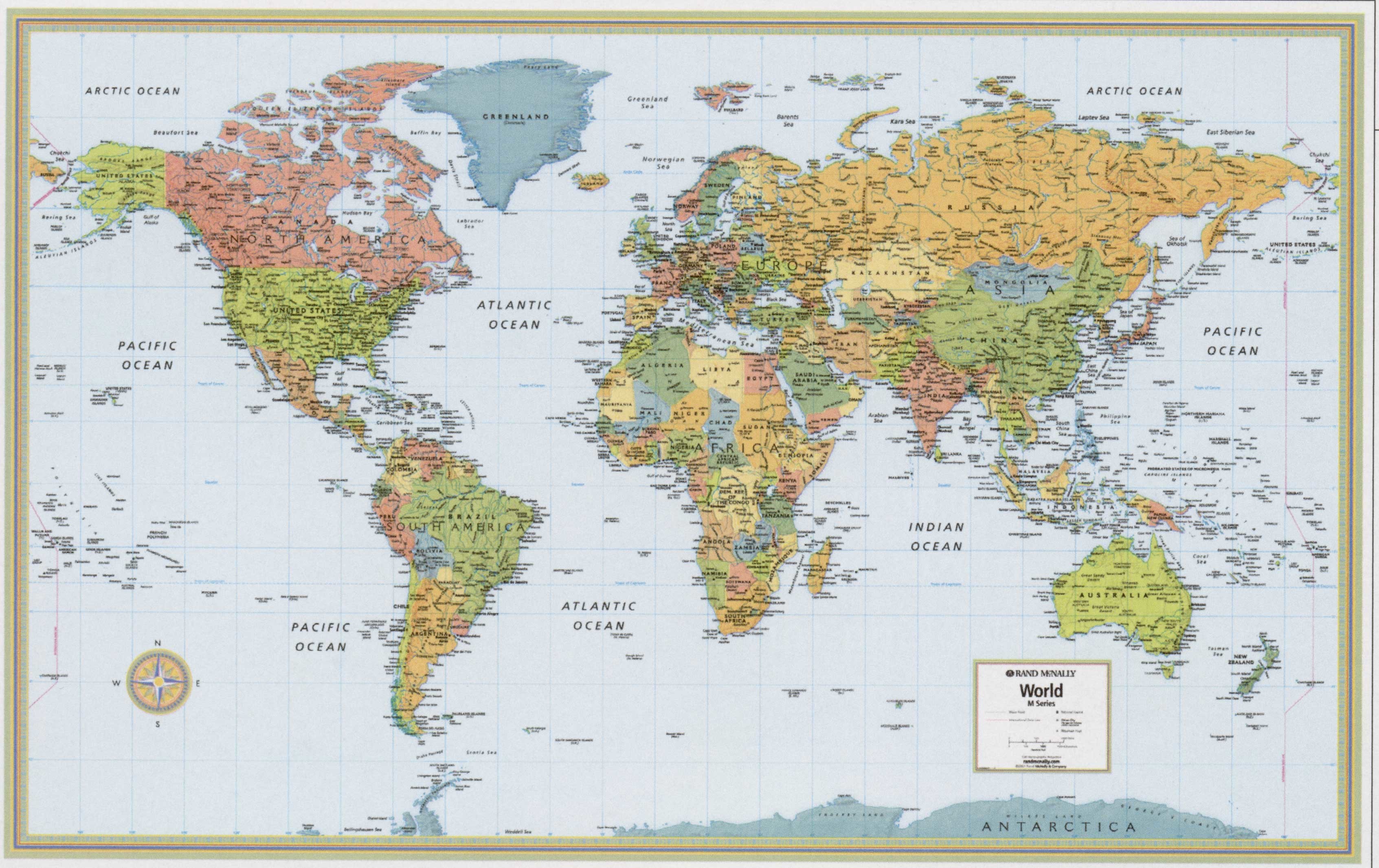 High Resolution Printable World Map