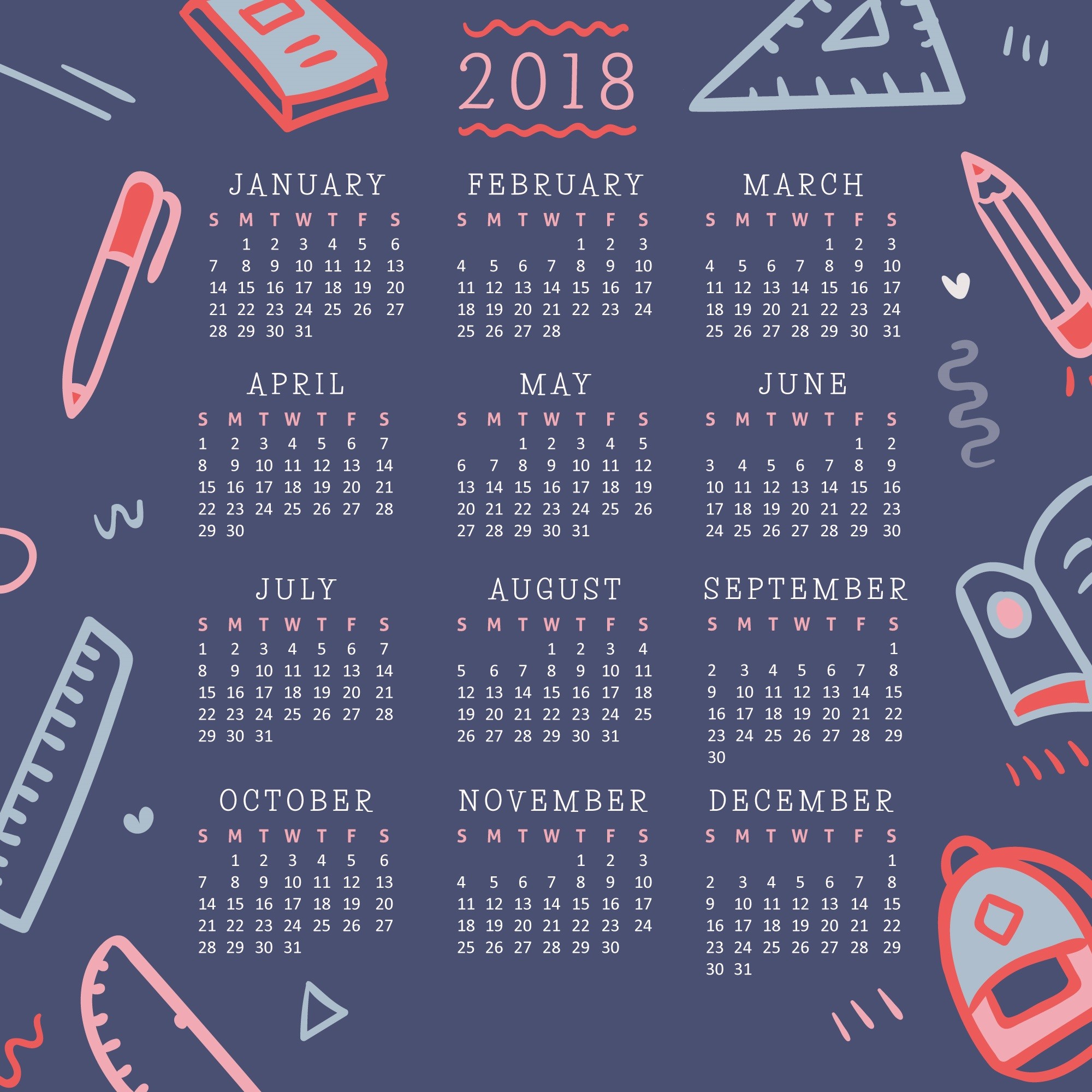 Desktop Wallpapers Calendar April 2018 ·① WallpaperTag