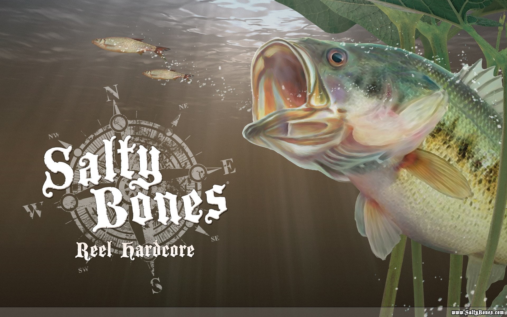 Largemouth bass, Salty Bones, Reel Hardcore, Underwater, 1920x1200, MacBook Pro wallpaper
