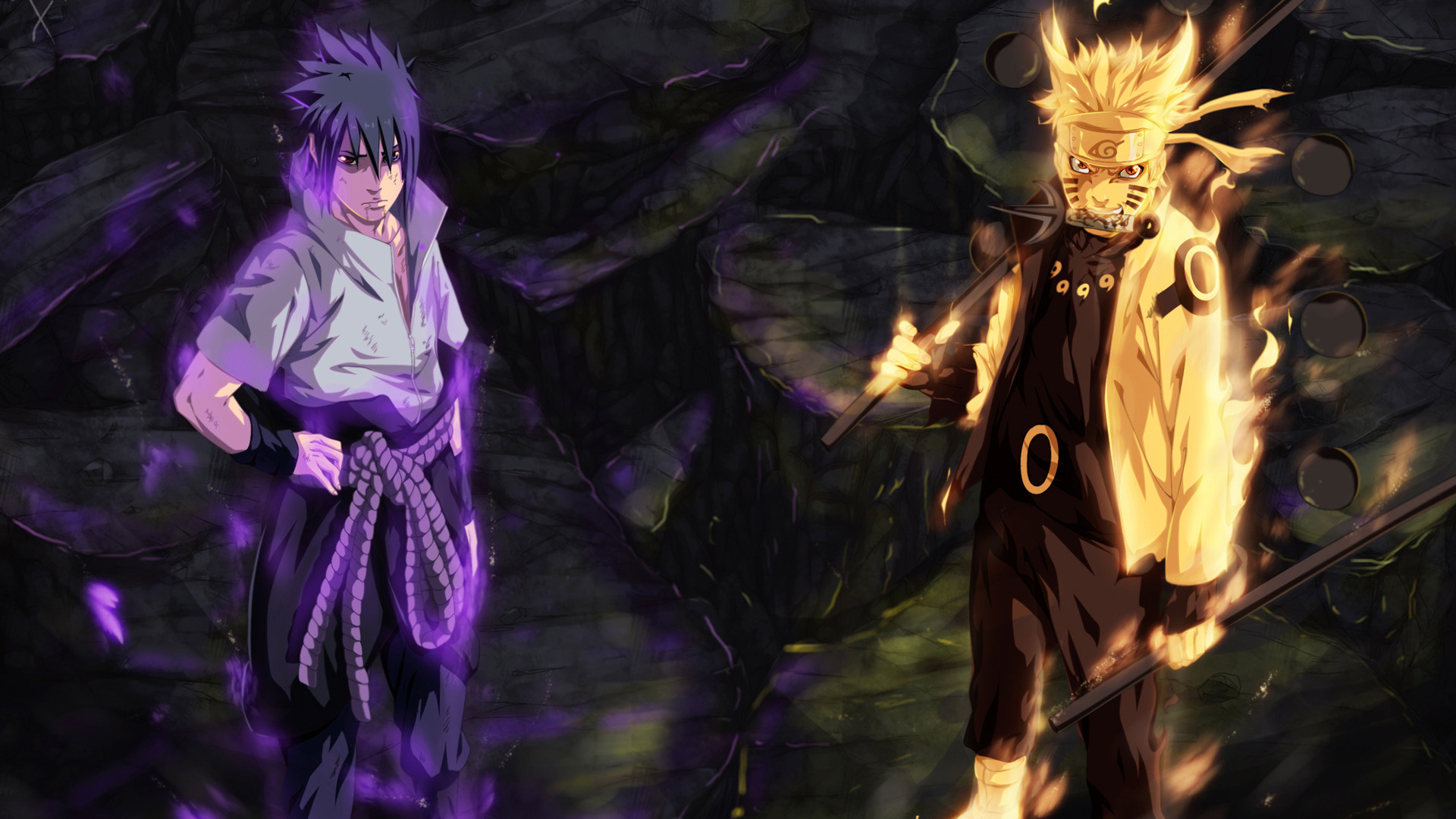 Naruto And Sasuke Wallpaper ①
