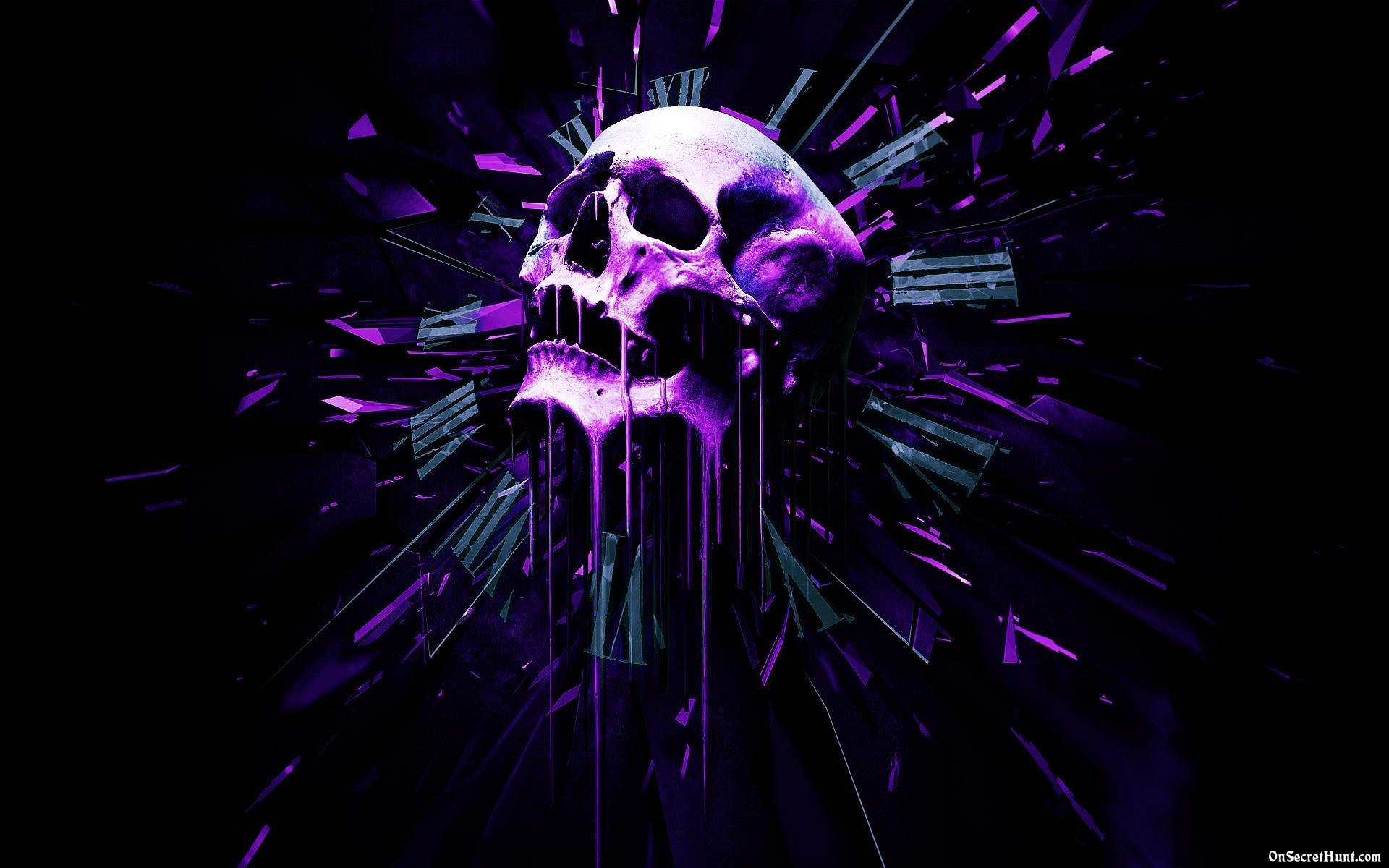 1920x1200 Black And Purple Skull Wallpapers.