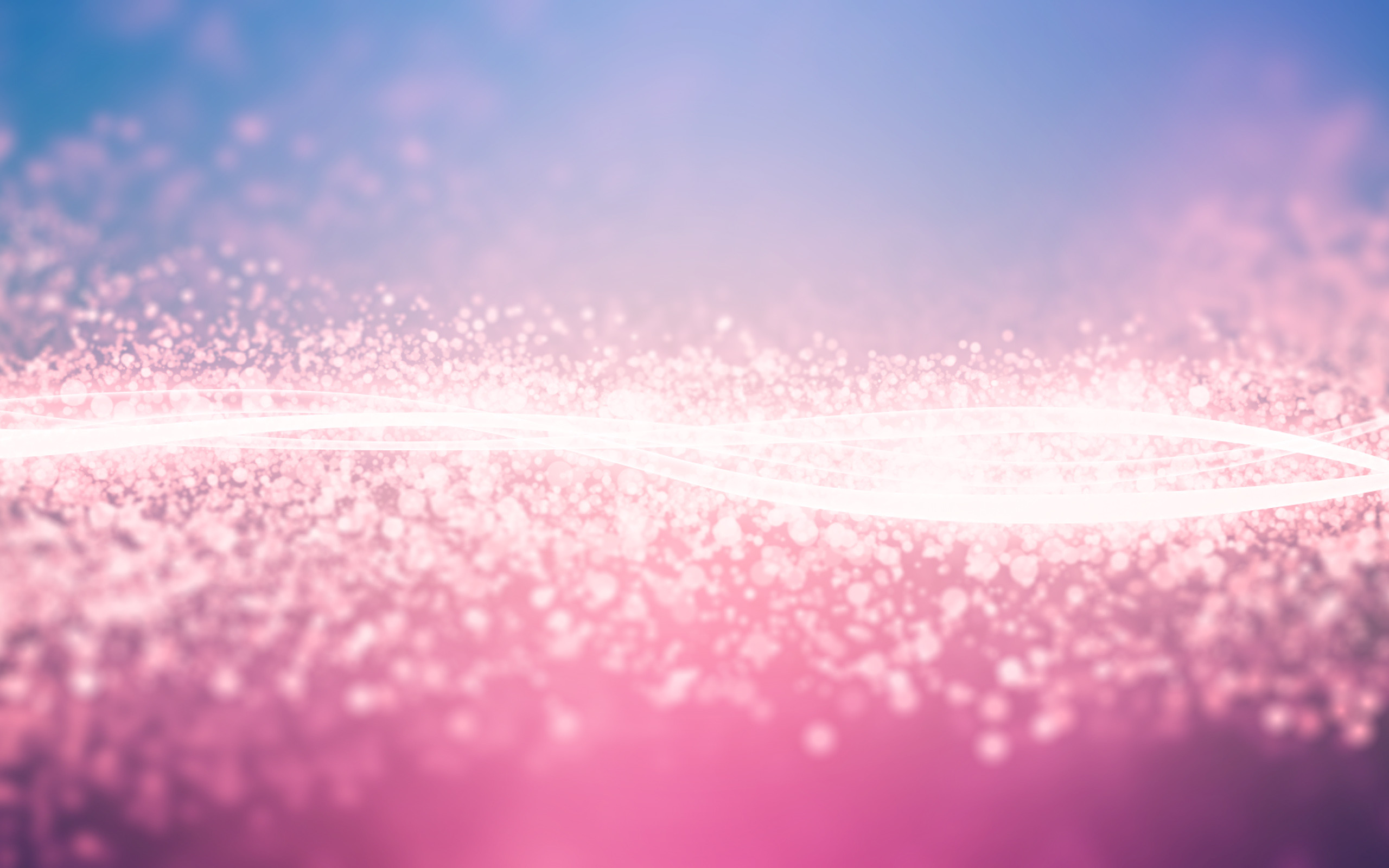 Pink bokeh, Light wave, Sparkles, 2K desktop wallpaper