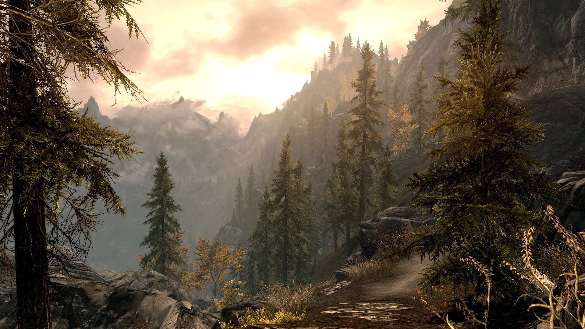 Skyrim Landscape Wallpaper 1920x1080 WallpaperTag