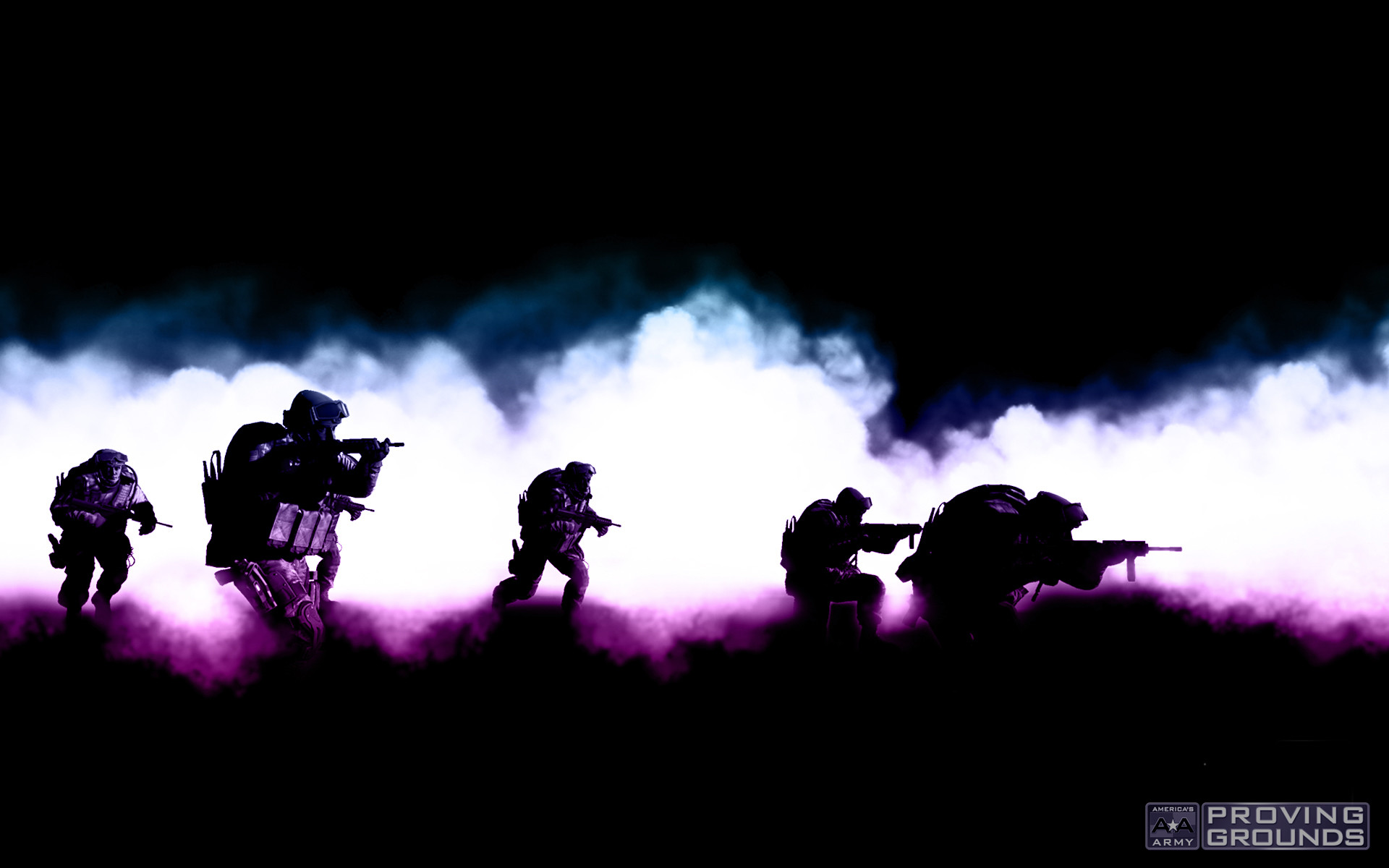 United States Army, America's Army: Proving Grounds, Soldiers silhouette, Smoke, Combat, Video game, PC wallpaper