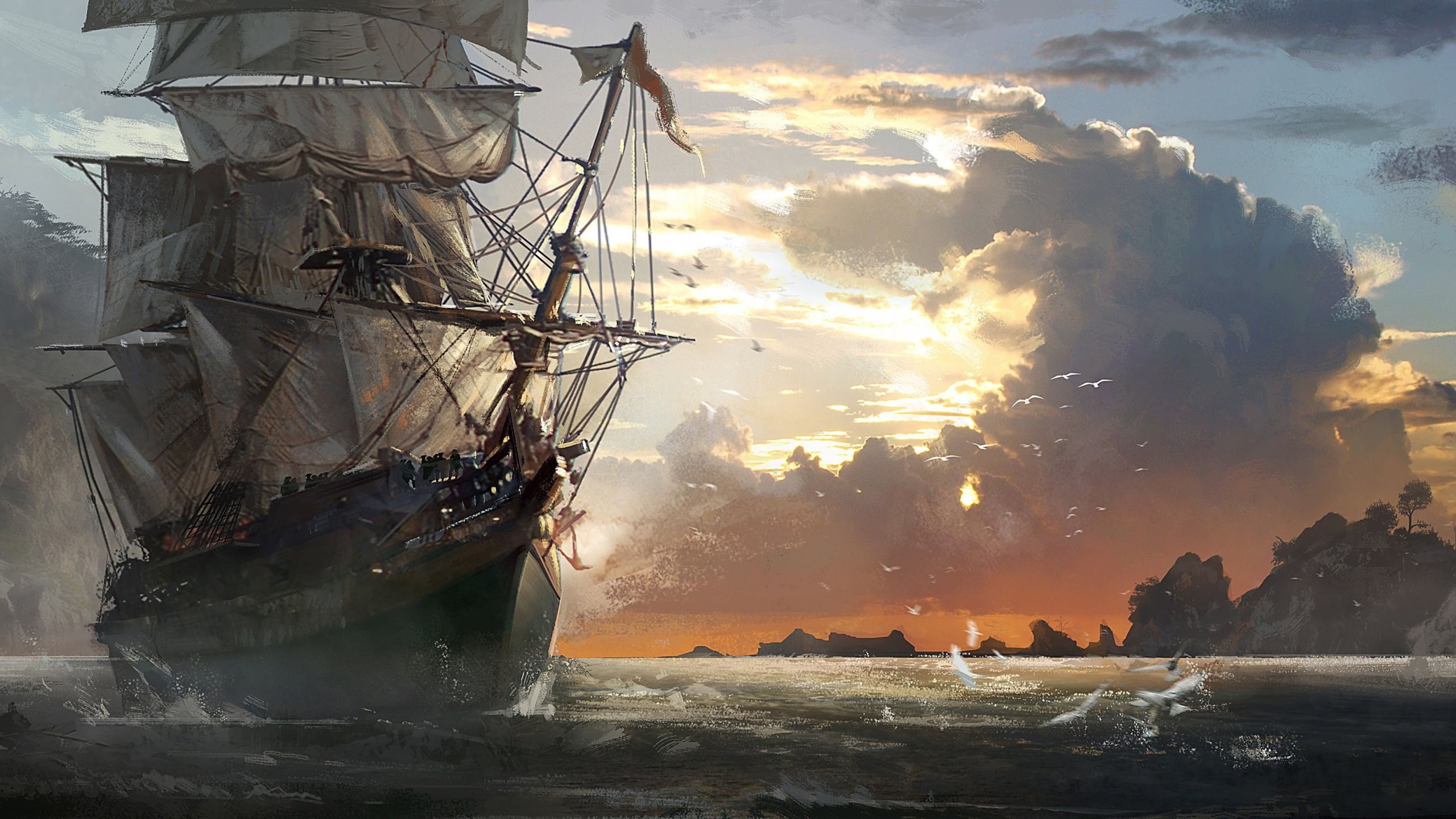 Pirate Ship Desktop Wallpaper