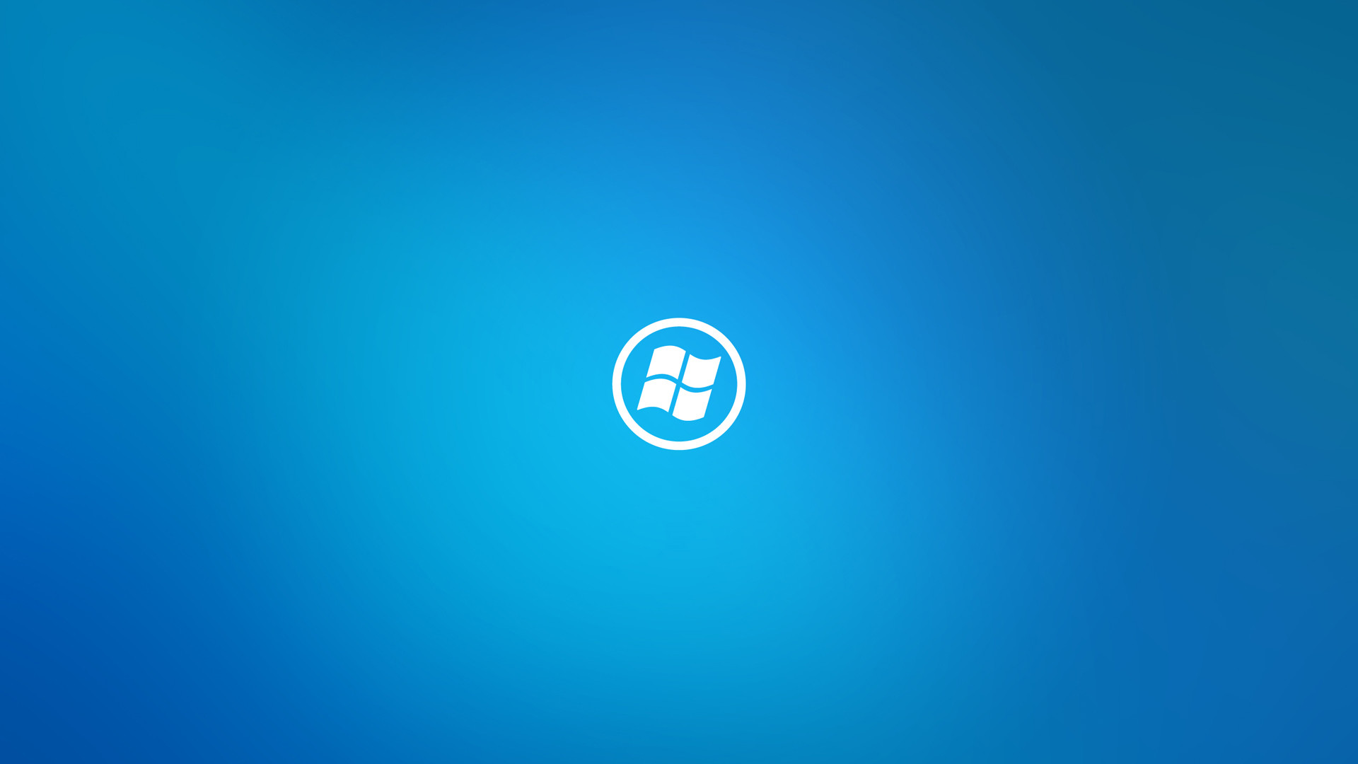 Windows logo, Microsoft Windows, Blue background, Minimalist, Full HD desktop wallpaper